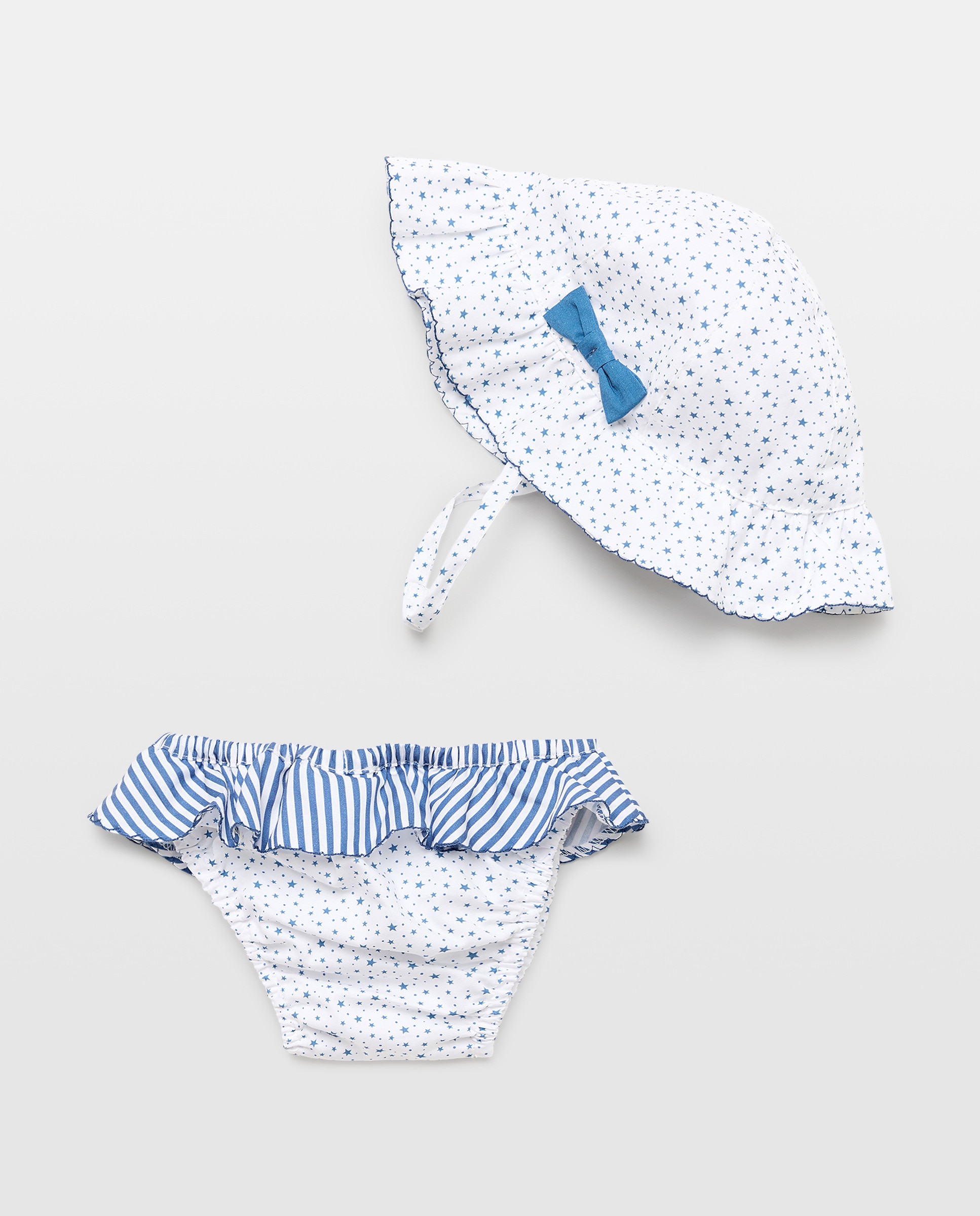 Conjunto de Bebé em Algodão Azul-marinho-2