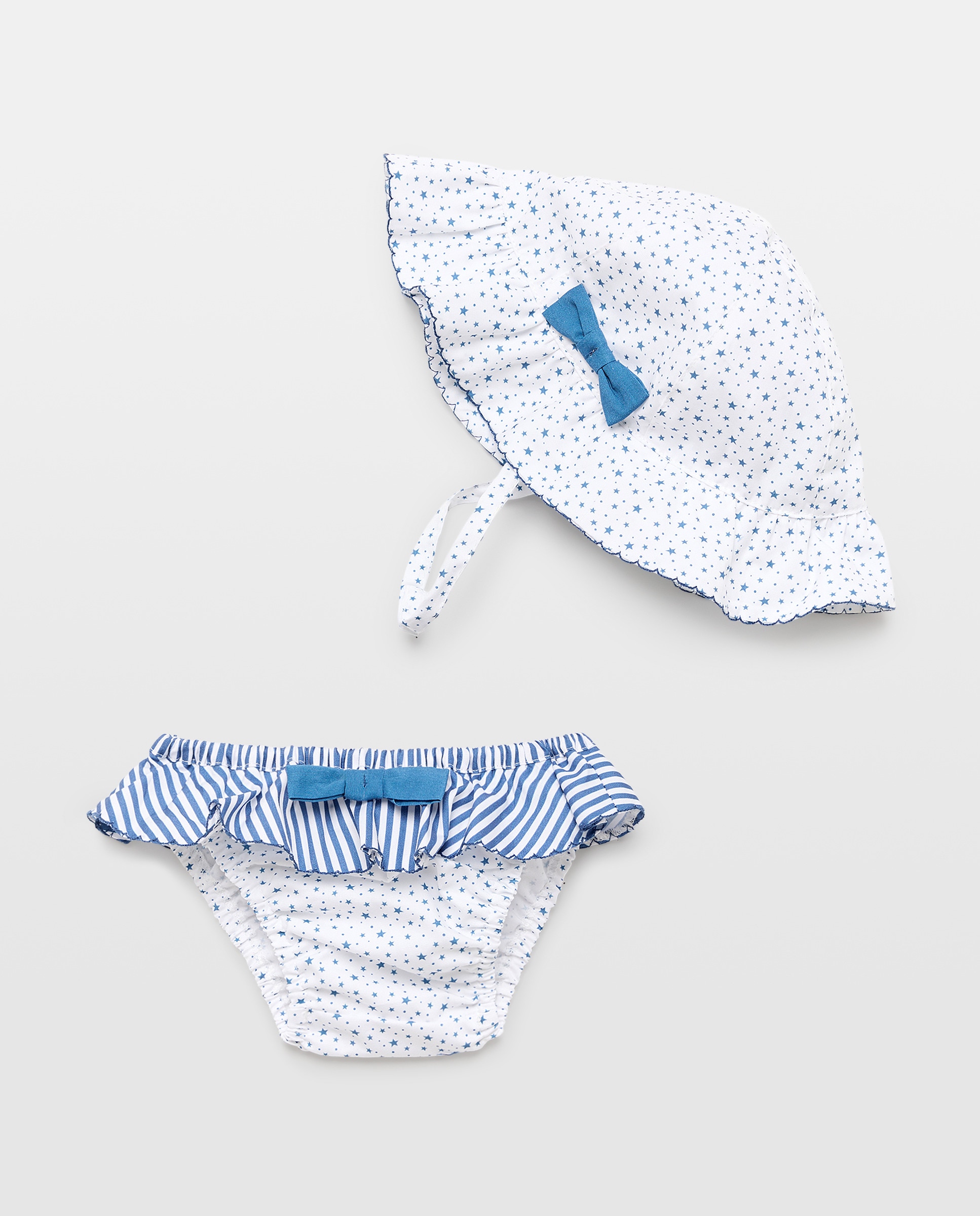 Conjunto de Bebé em Algodão Azul-marinho-1