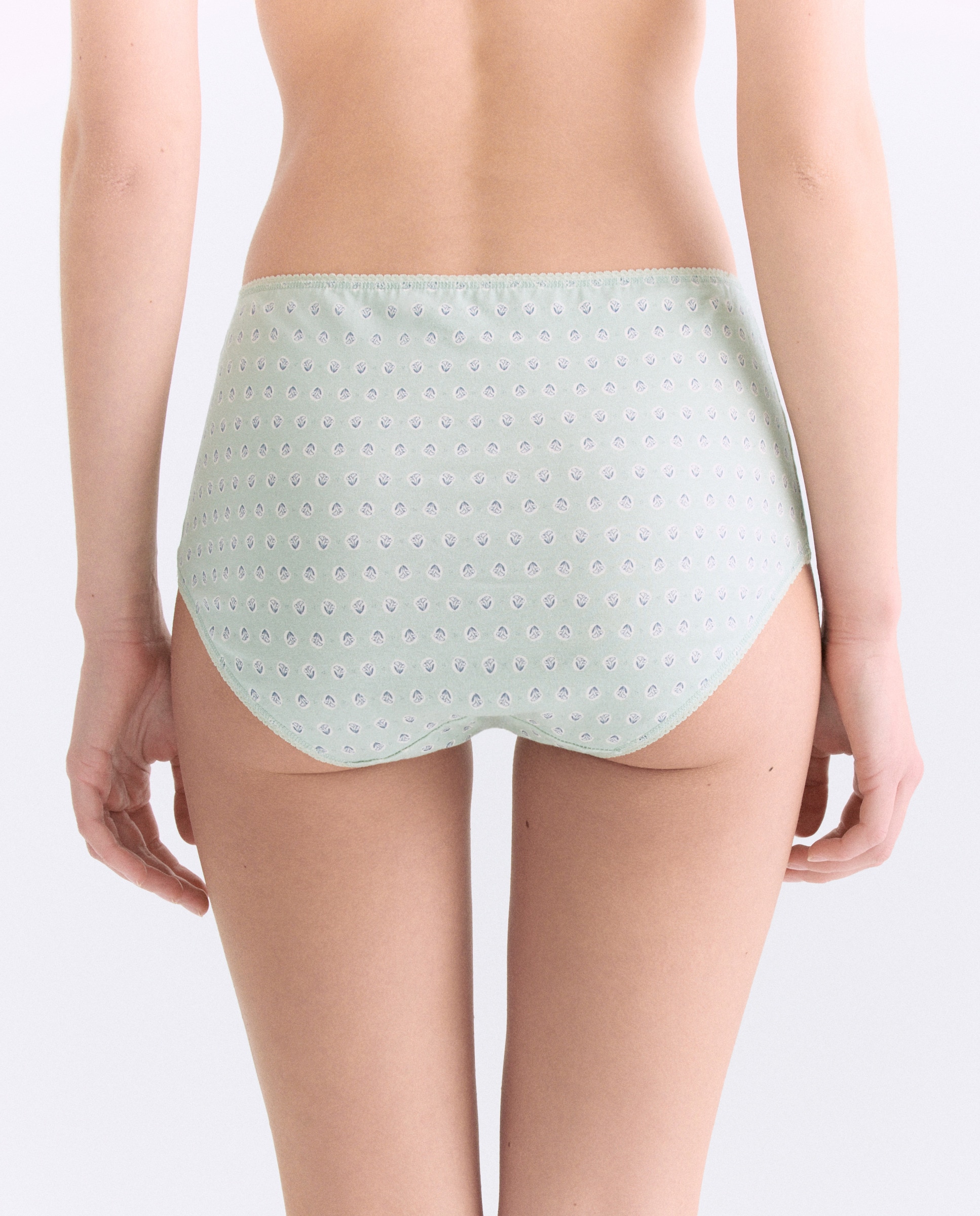 Pack 5 bragas altas de mujer algodón estampadas 200 Rosa-2