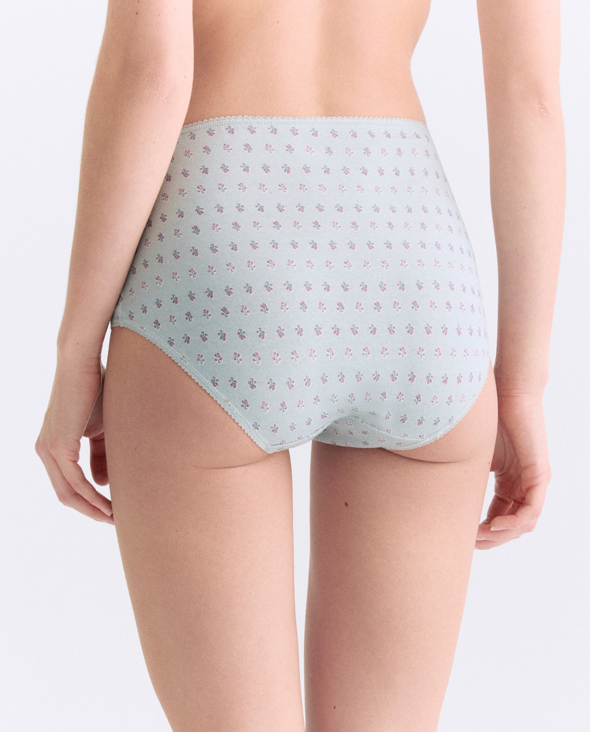 Pack 5 bragas altas de mujer algodón estampadas 220 Rosa palo-2
