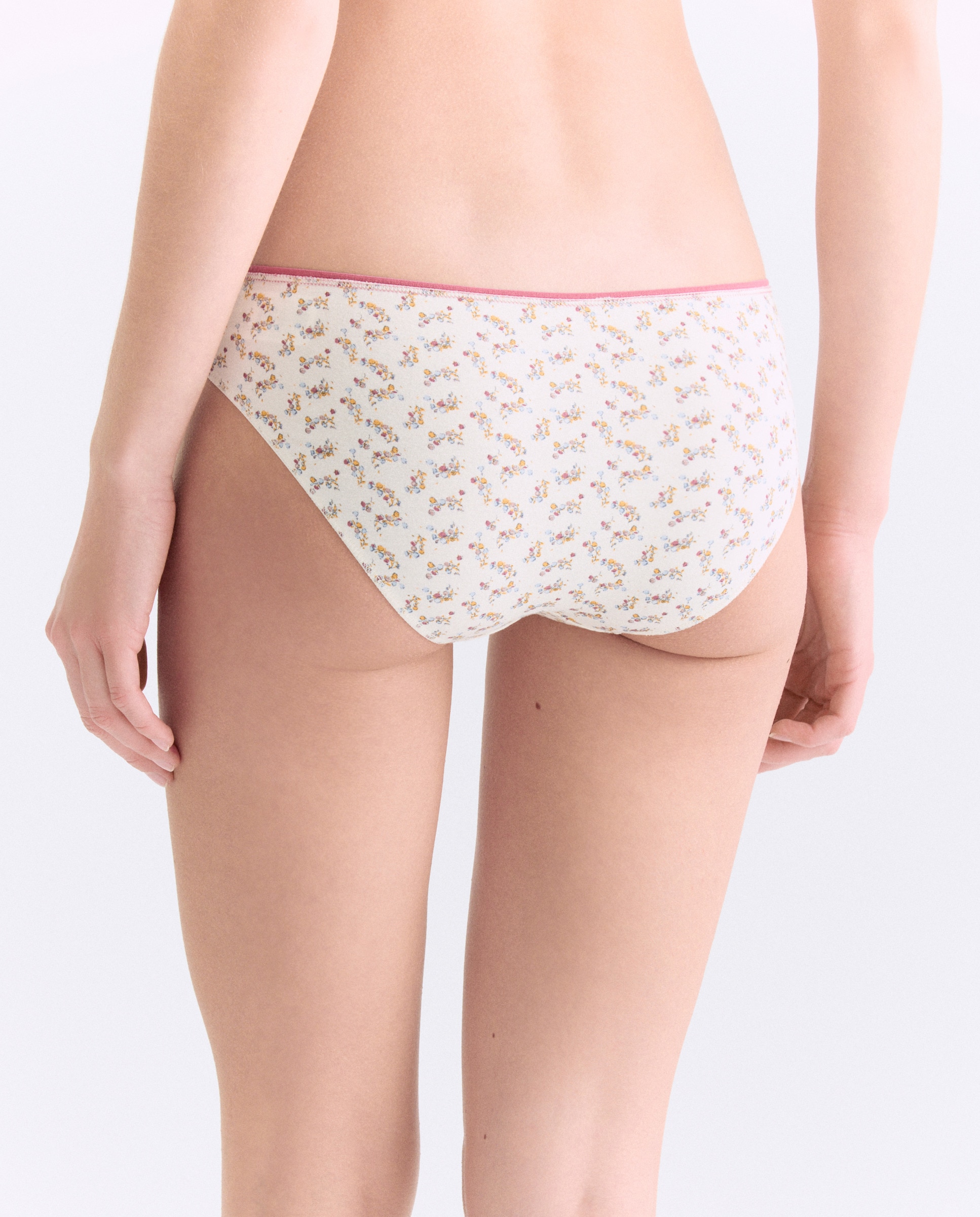 Pack 5 bragas de mujer algodón estampadas Burdeos-2