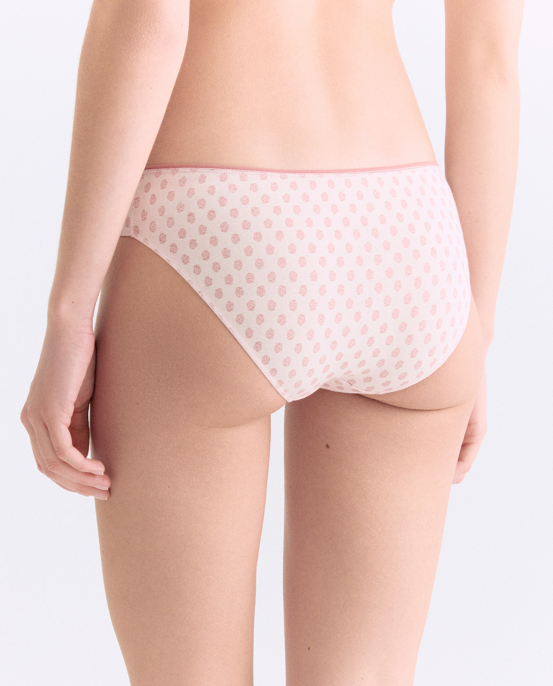 Pack 5 bragas de mujer algodón estampadas 200 Rosa-2