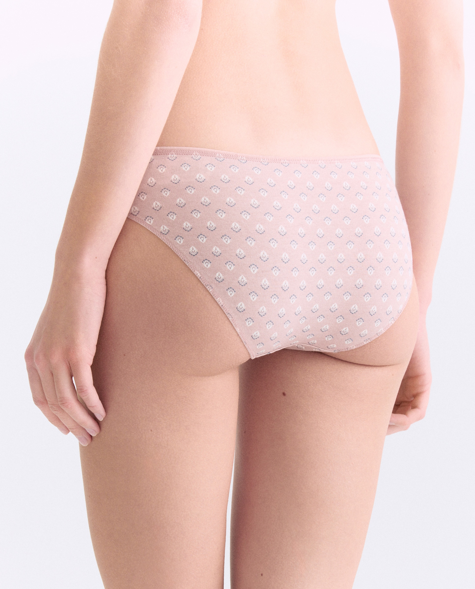 Pack 5 bragas de mujer algodón estampadas 400 Azul-2