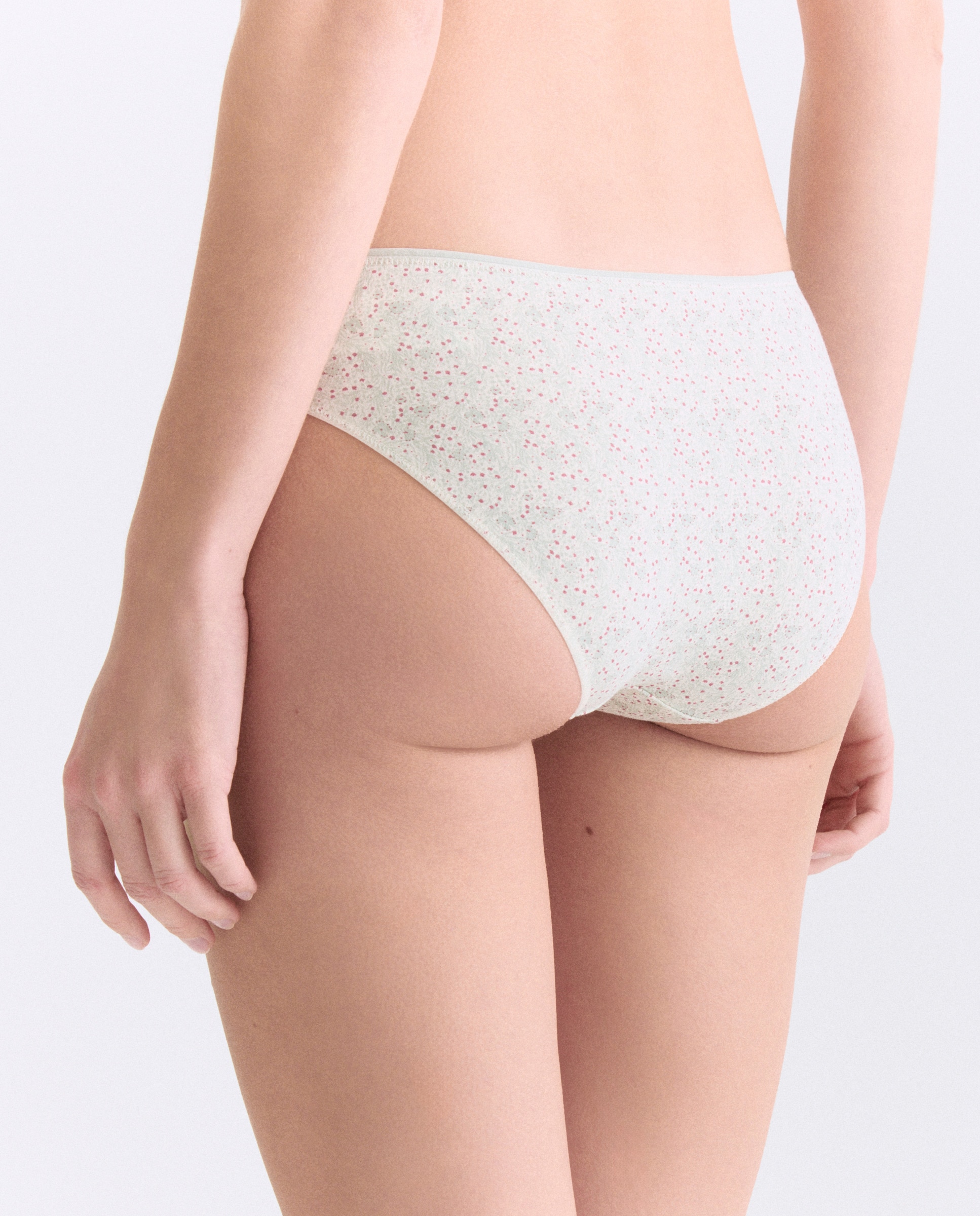 Pack 5 bragas de mujer algodón estampadas 582 Verde agua-2