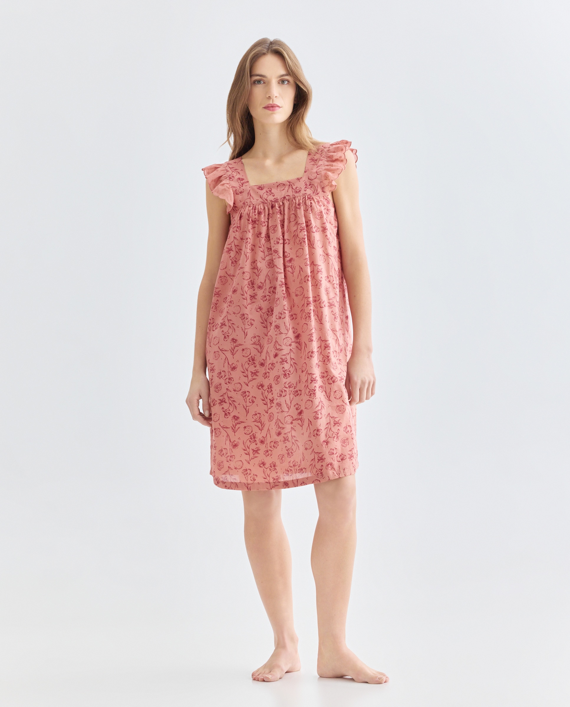 Imagen 0 de Camisón mujer algodón tirante volante