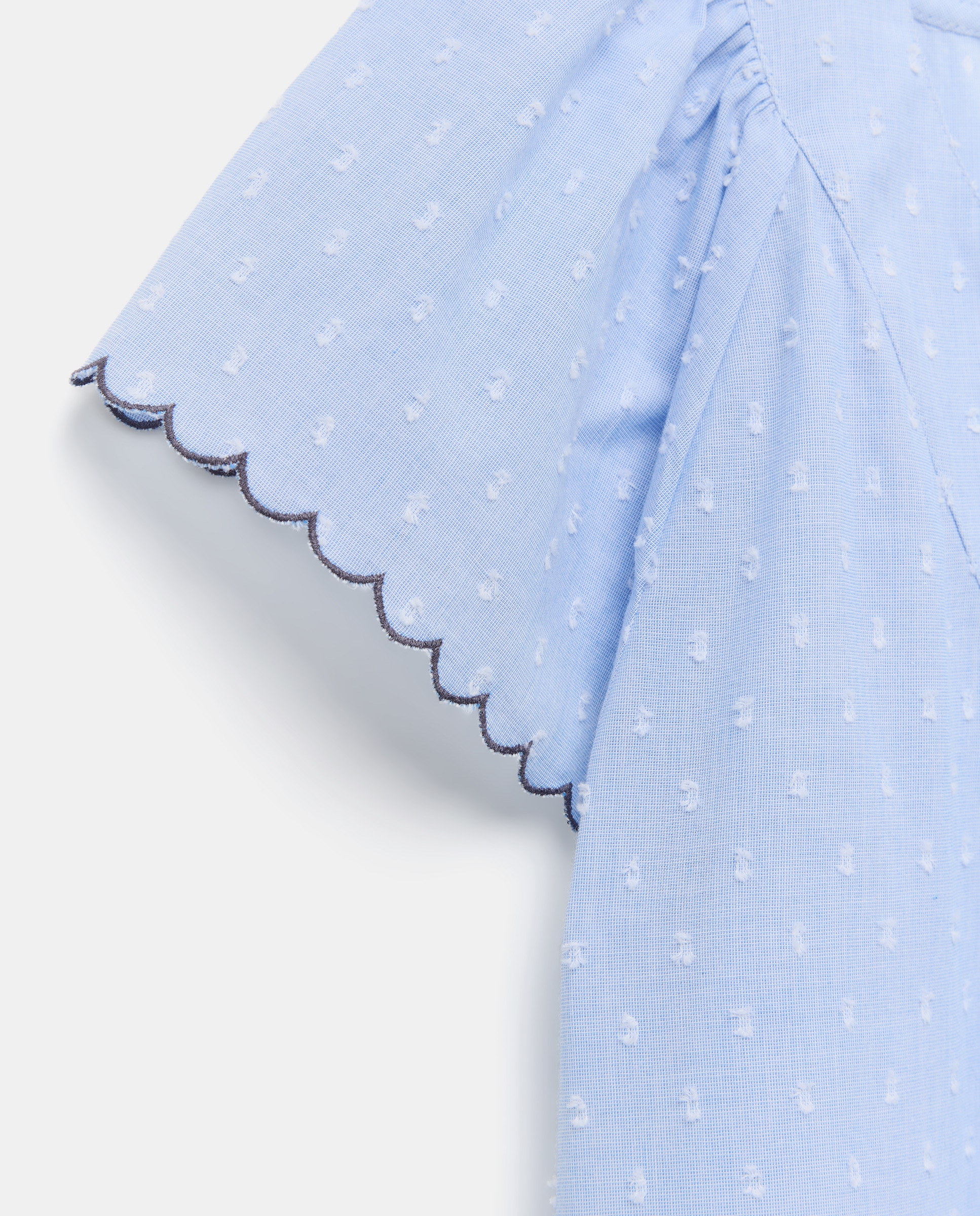 Camisón mujer algodón chambray plumeti 410 Azul claro-4