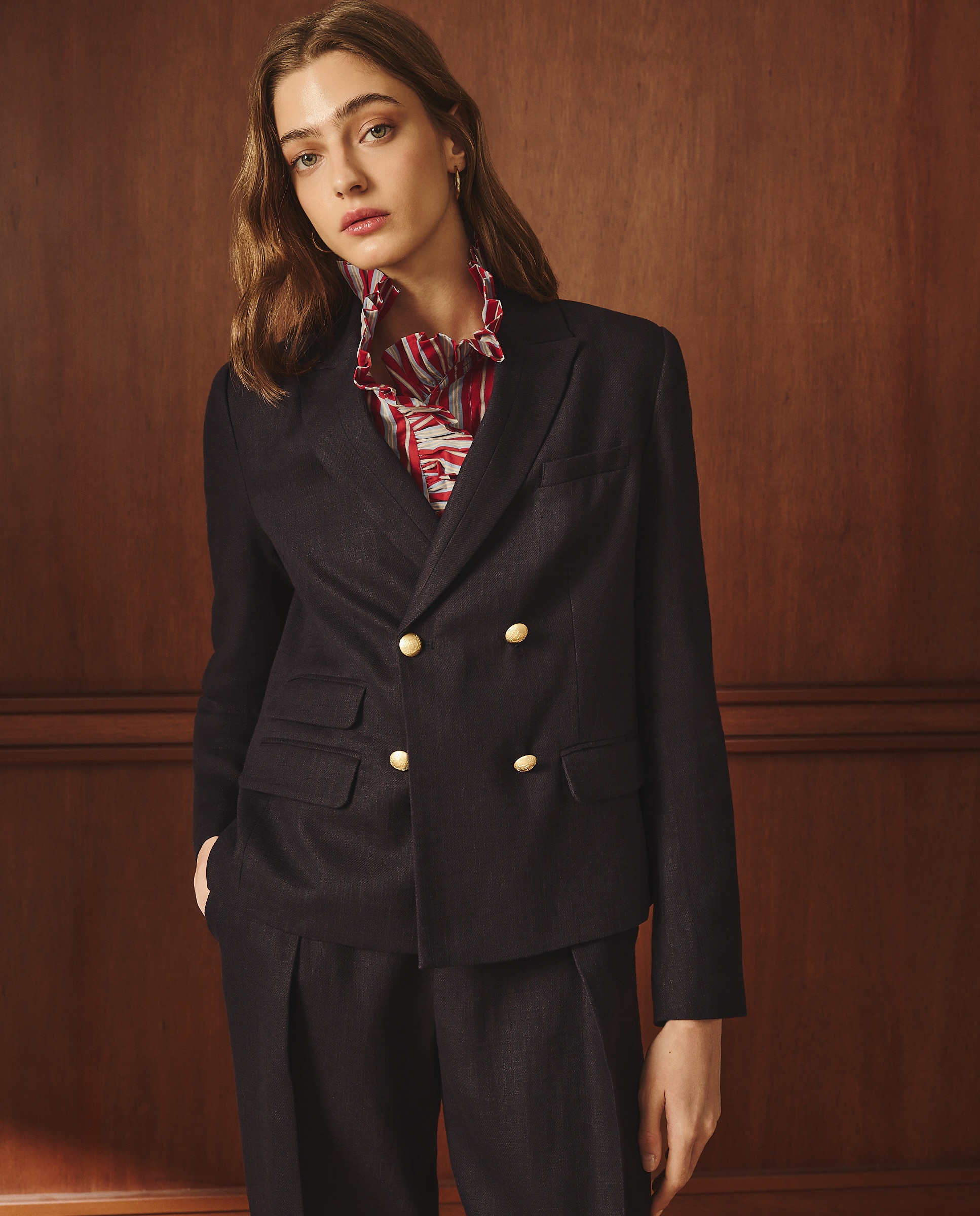 Imagem 0 de Casaco Curto Estilo Marinheiro