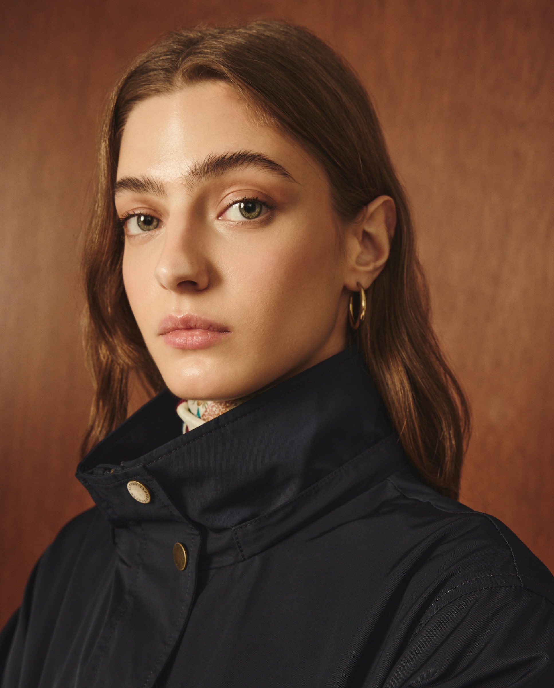 Parka Lisa Ligeira Curta com Capuz Azul-marinho-3