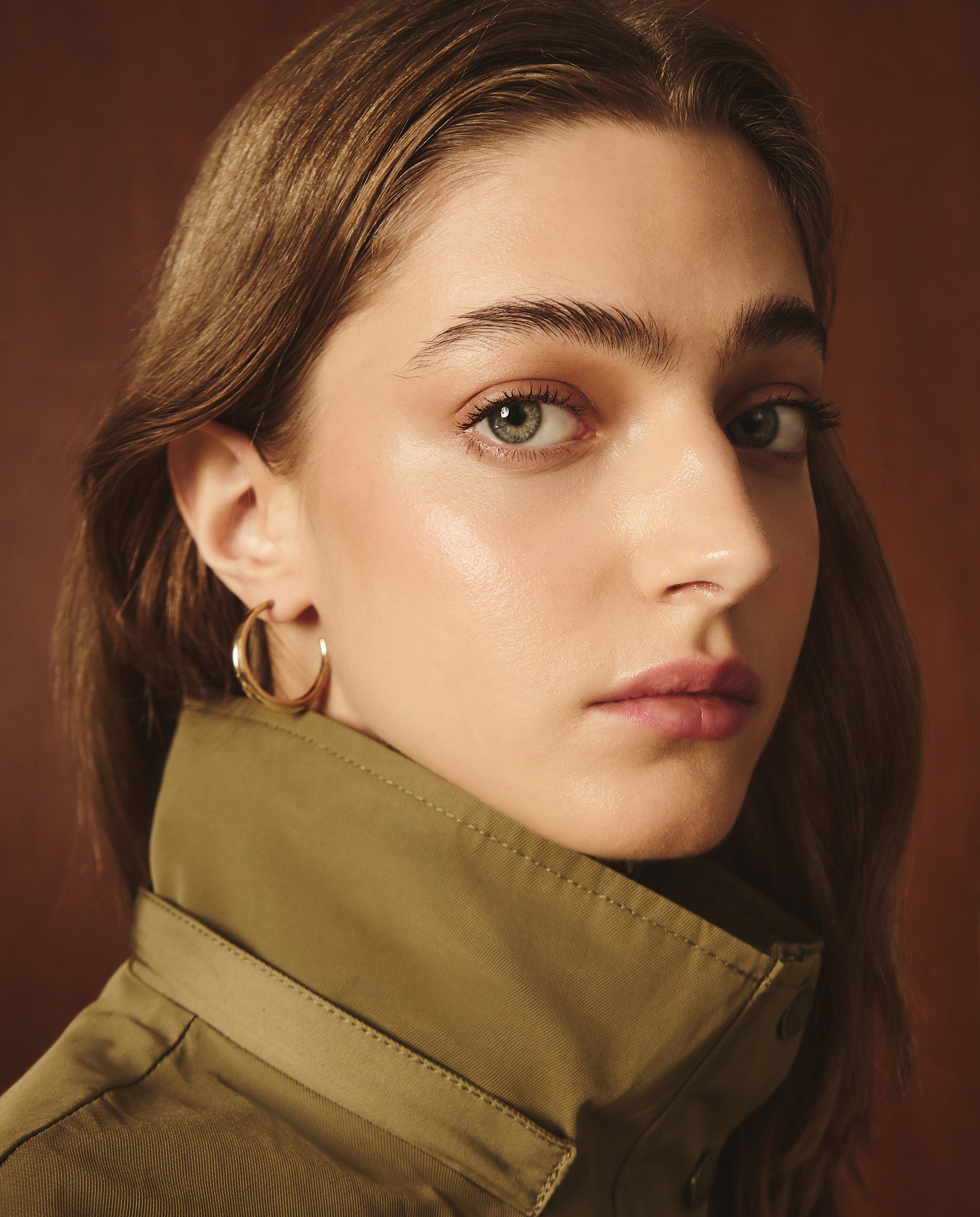 Parka Lisa Ligeira Curta com Capuz 520 Caqui-3