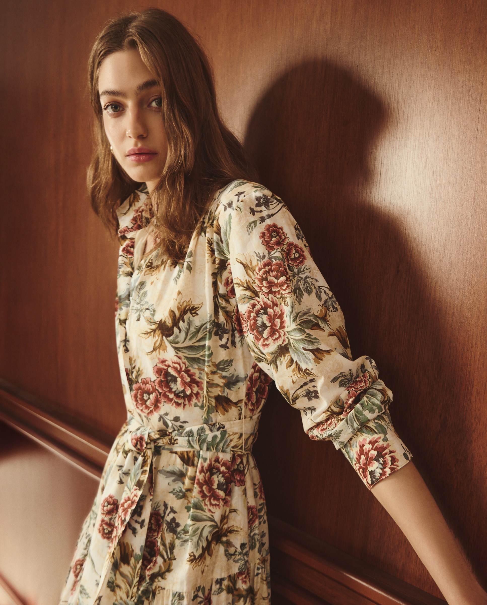 Vestido Camiseiro com Estampado Floral Branco-2