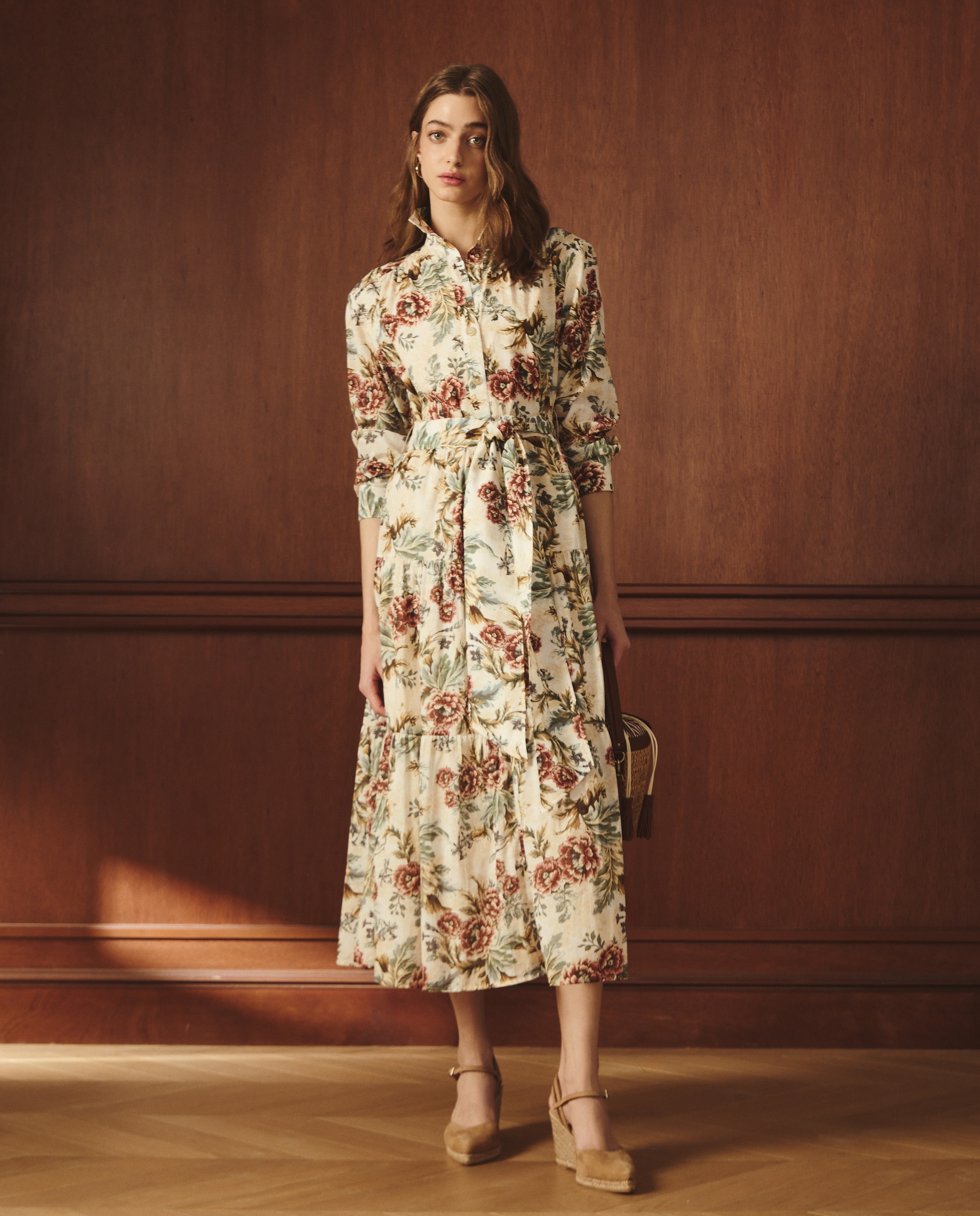 Imagem 0 de Vestido Camiseiro com Estampado Floral