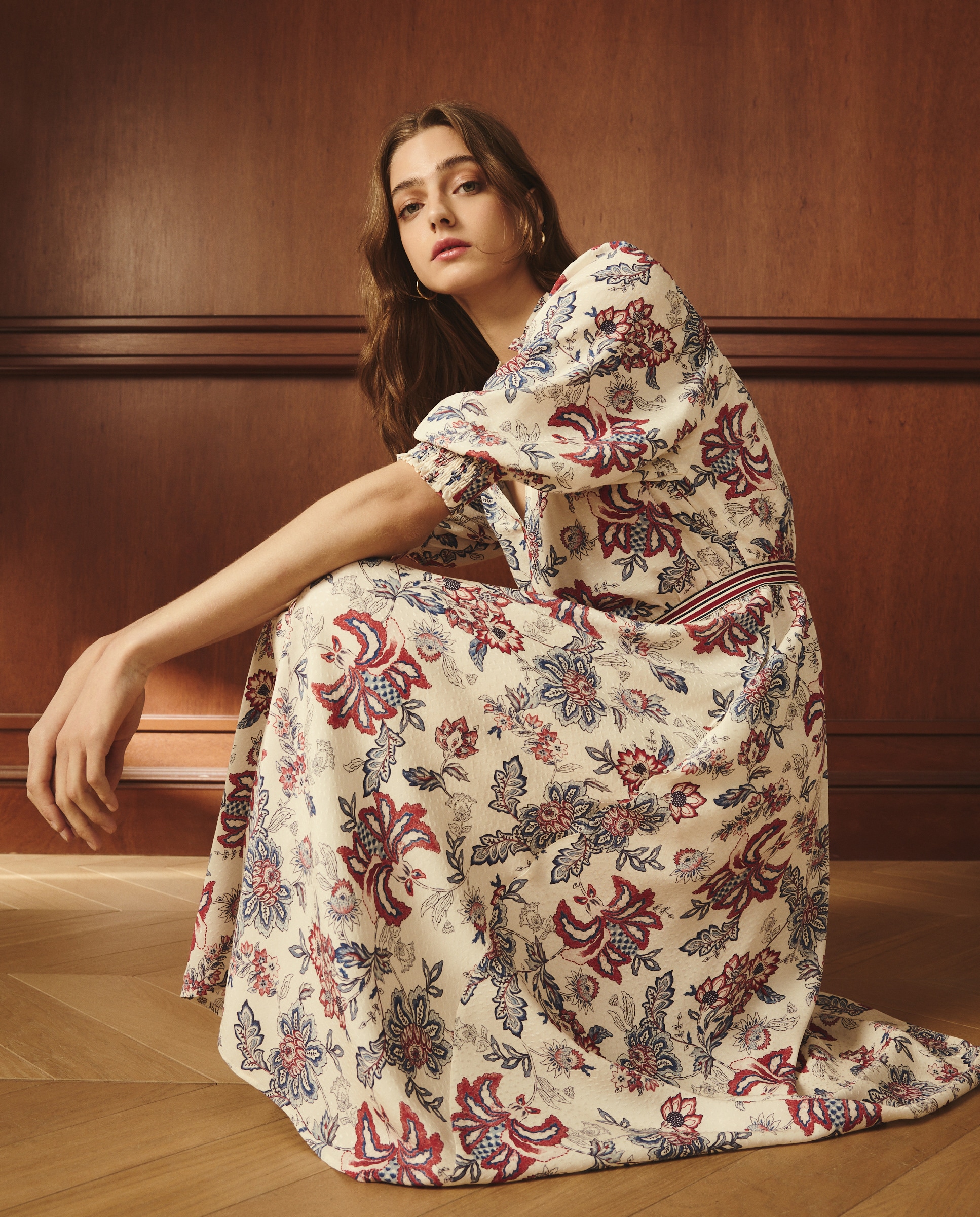 Imagem 0 de Vestido com Peitilho de Flor Indiana