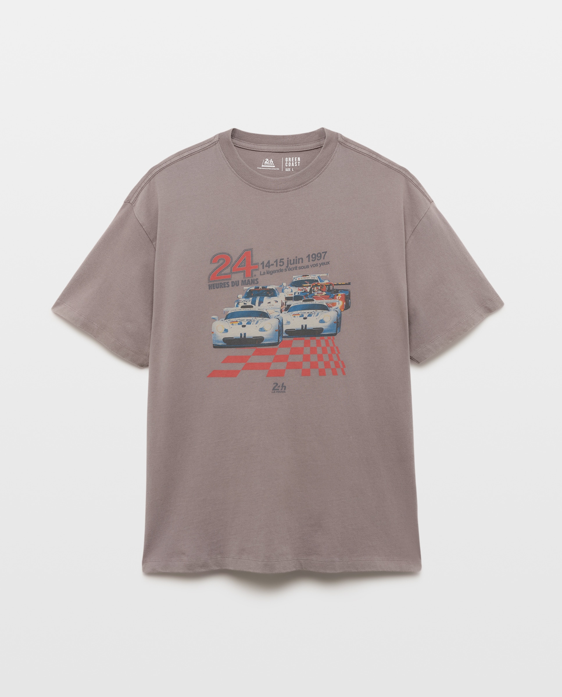 T-shirt de Manga Curta com Estampado 24H Le Mans Preto-4
