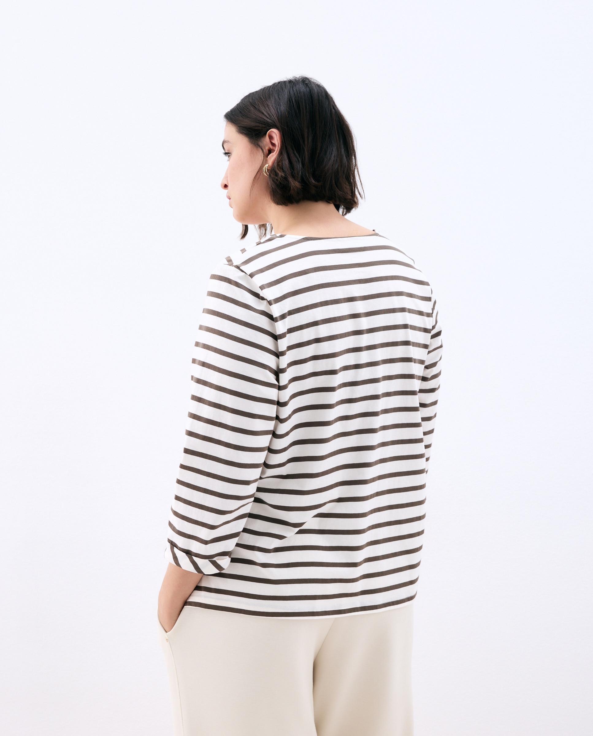 T-shirt de Manga 3/4 Estampada Verde-3