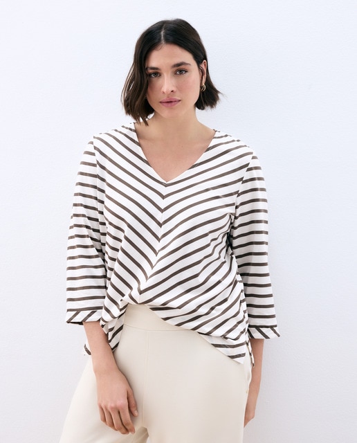 Imagem 0 de T-shirt de Manga 3/4 Estampada