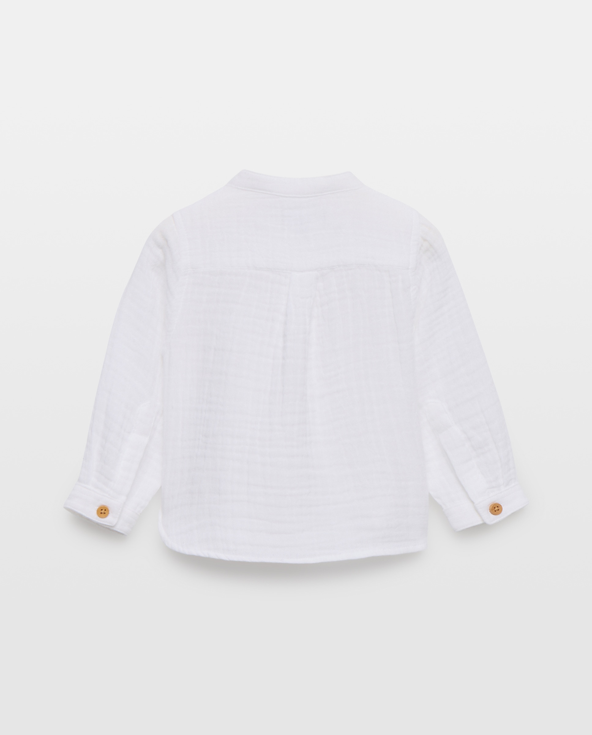 Camisa de Chiffon de Bebé com Manga Comprida e Gola à Padre Coconut El Corte Inglés Branco-2