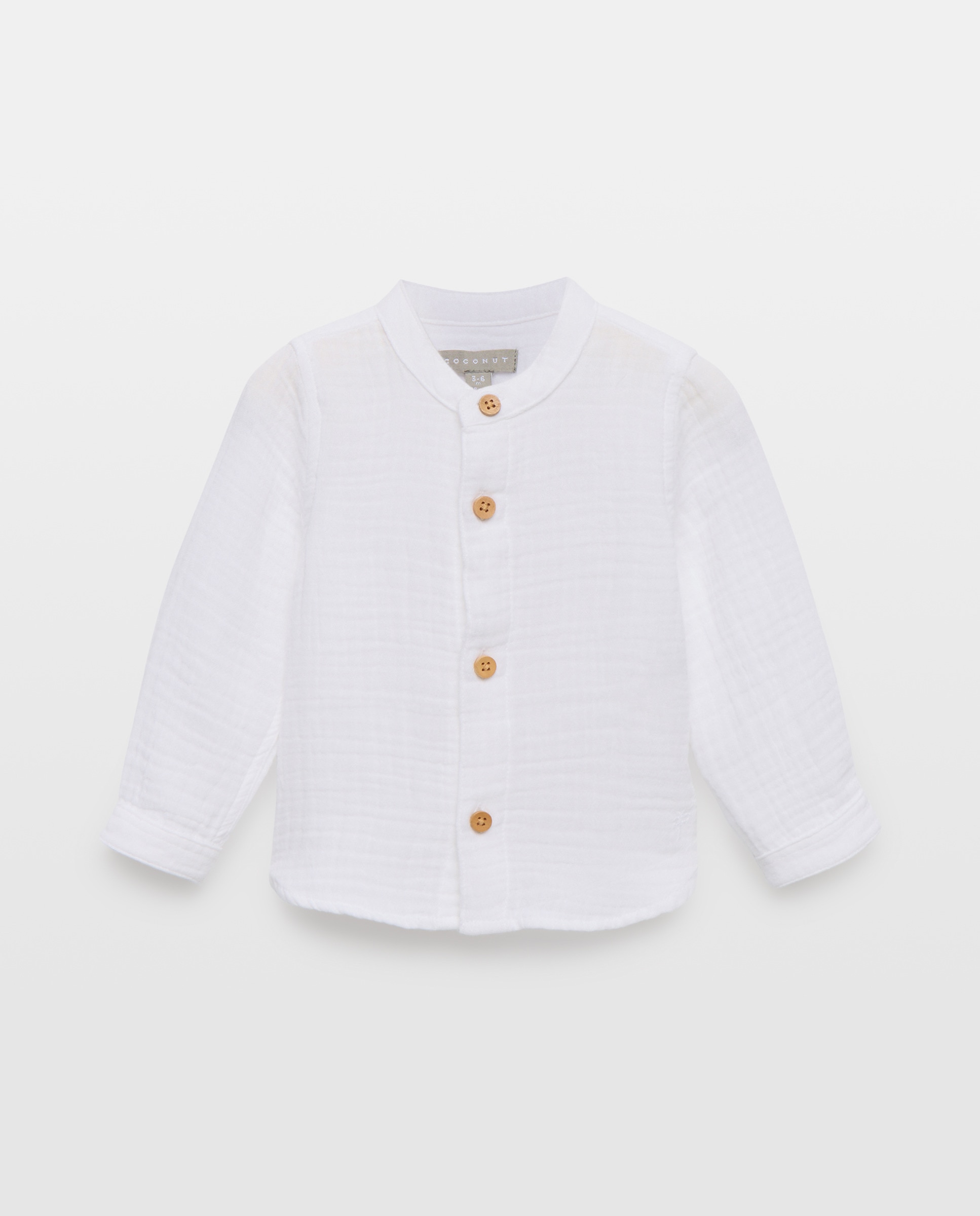 Imagem 0 de Camisa de Chiffon de Bebé com Manga Comprida e Gola à Padre