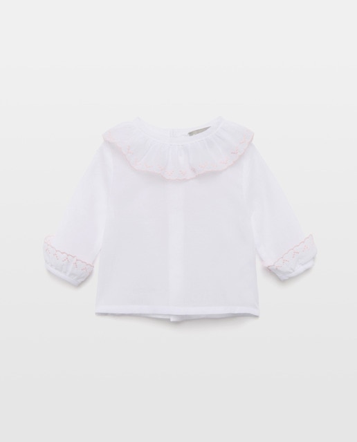 Imagem 0 de Camisa Básica de Bebé com Manga Comprida com Festão