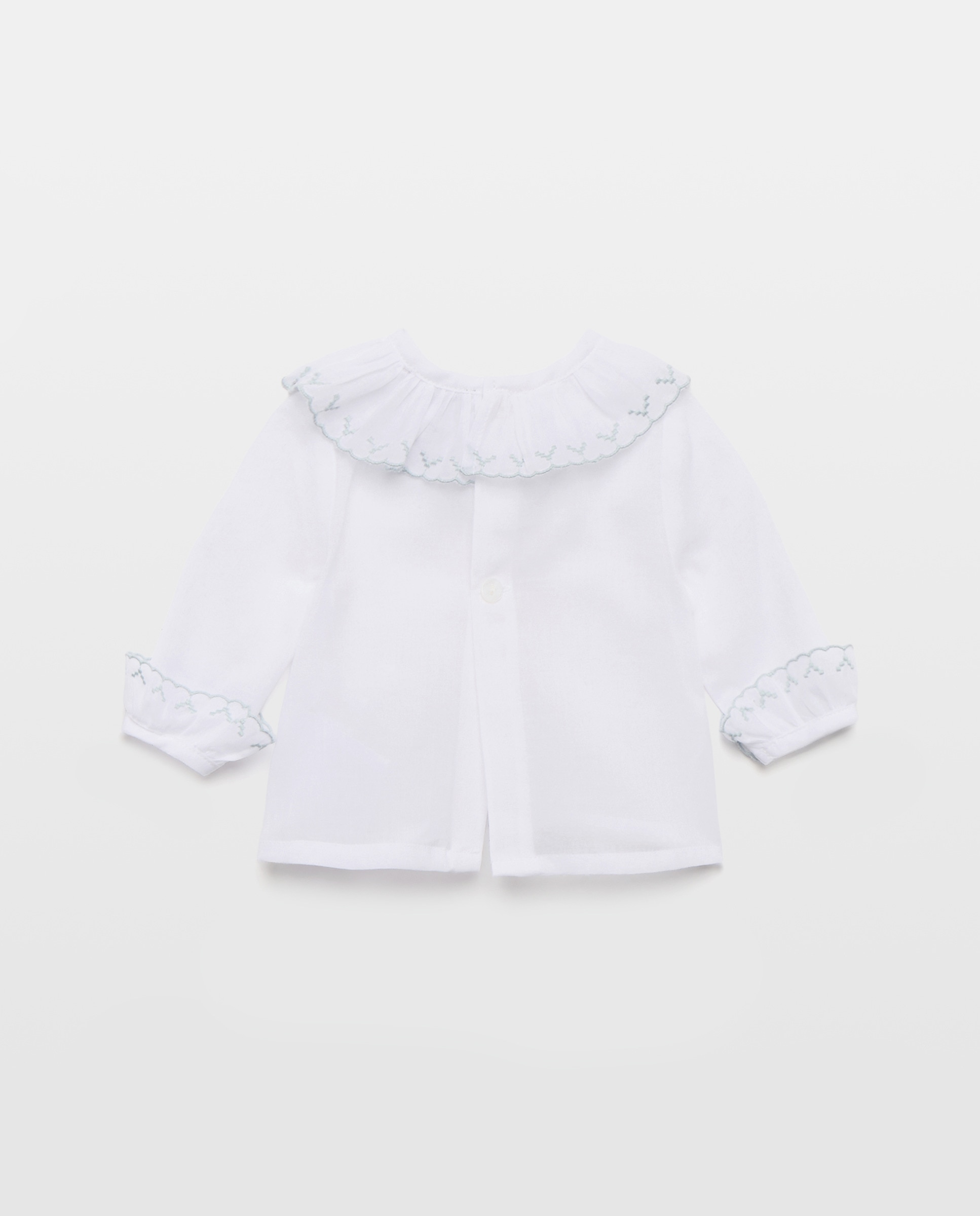 Camisa Básica de Bebé com Manga Comprida com Festão Coconut El Corte Inglés Branco-2
