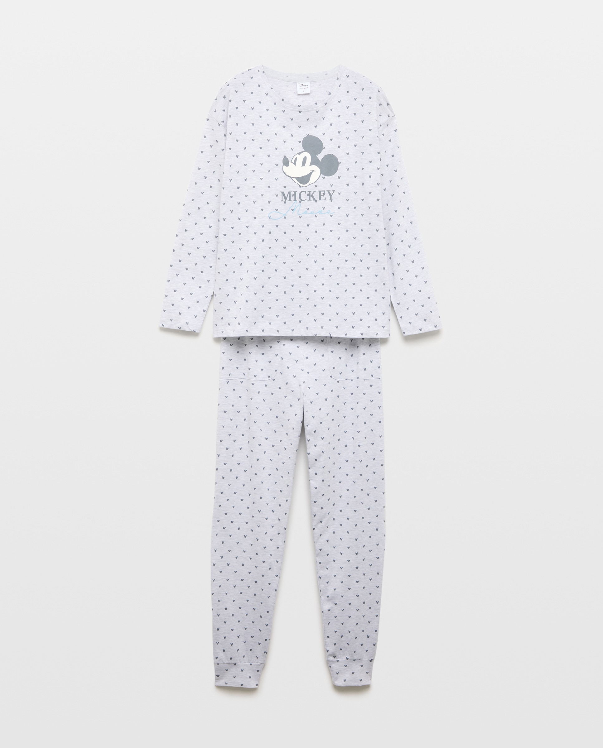 Pijama Completo Mickey Cinzento-claro-4