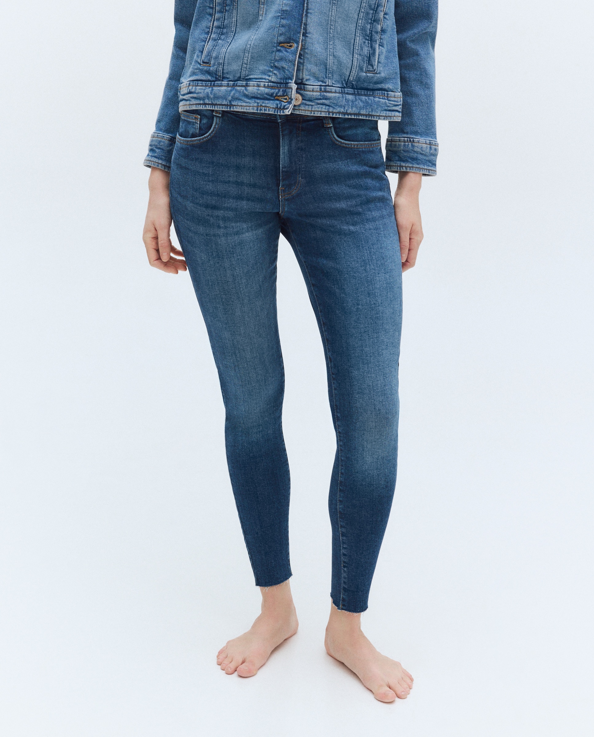 Pantalón denim de mujer pitillo - Easy Wear - Azul oscuro Azul oscuro-2