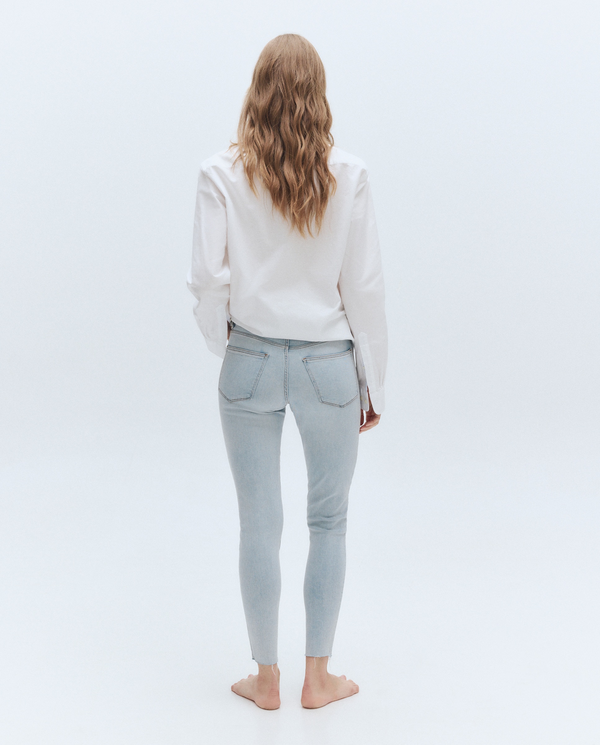 Pantalón denim de mujer pitillo - Easy Wear - Azul Suave Azul Suave-4