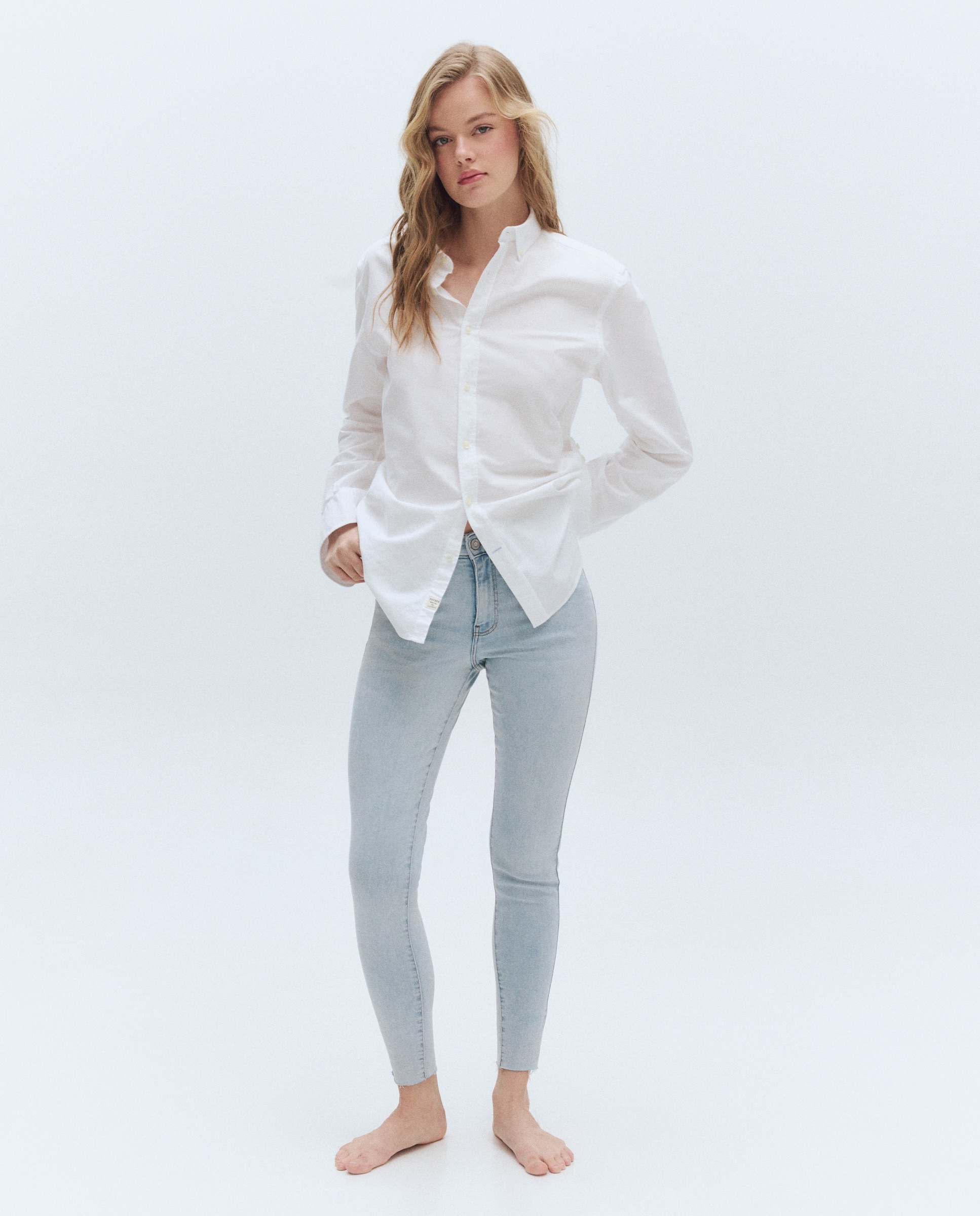 Pantalón denim de mujer pitillo - Easy Wear - Azul Suave Azul Suave-1