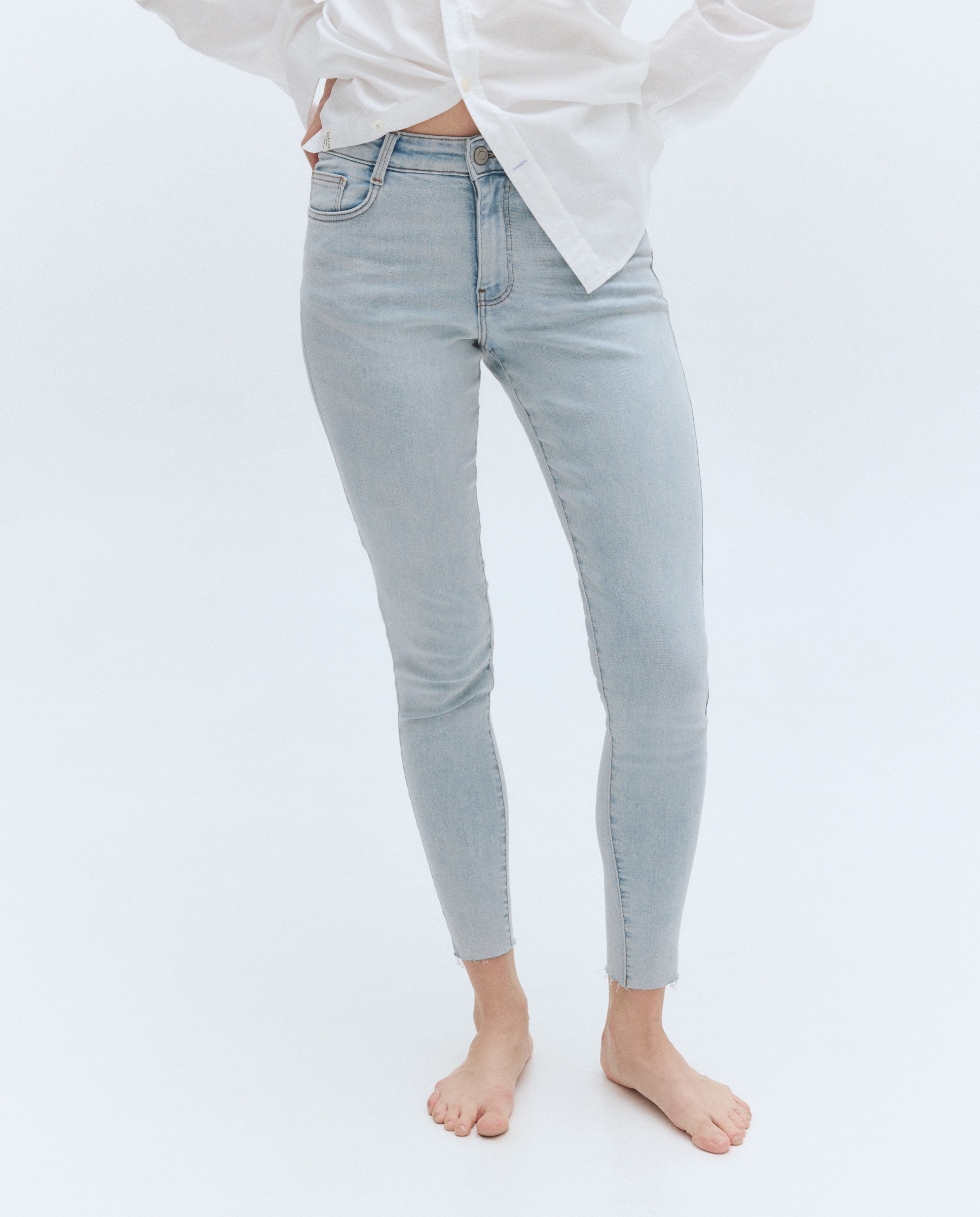 Pantalón denim de mujer pitillo - Easy Wear - Azul Suave Azul Suave-2