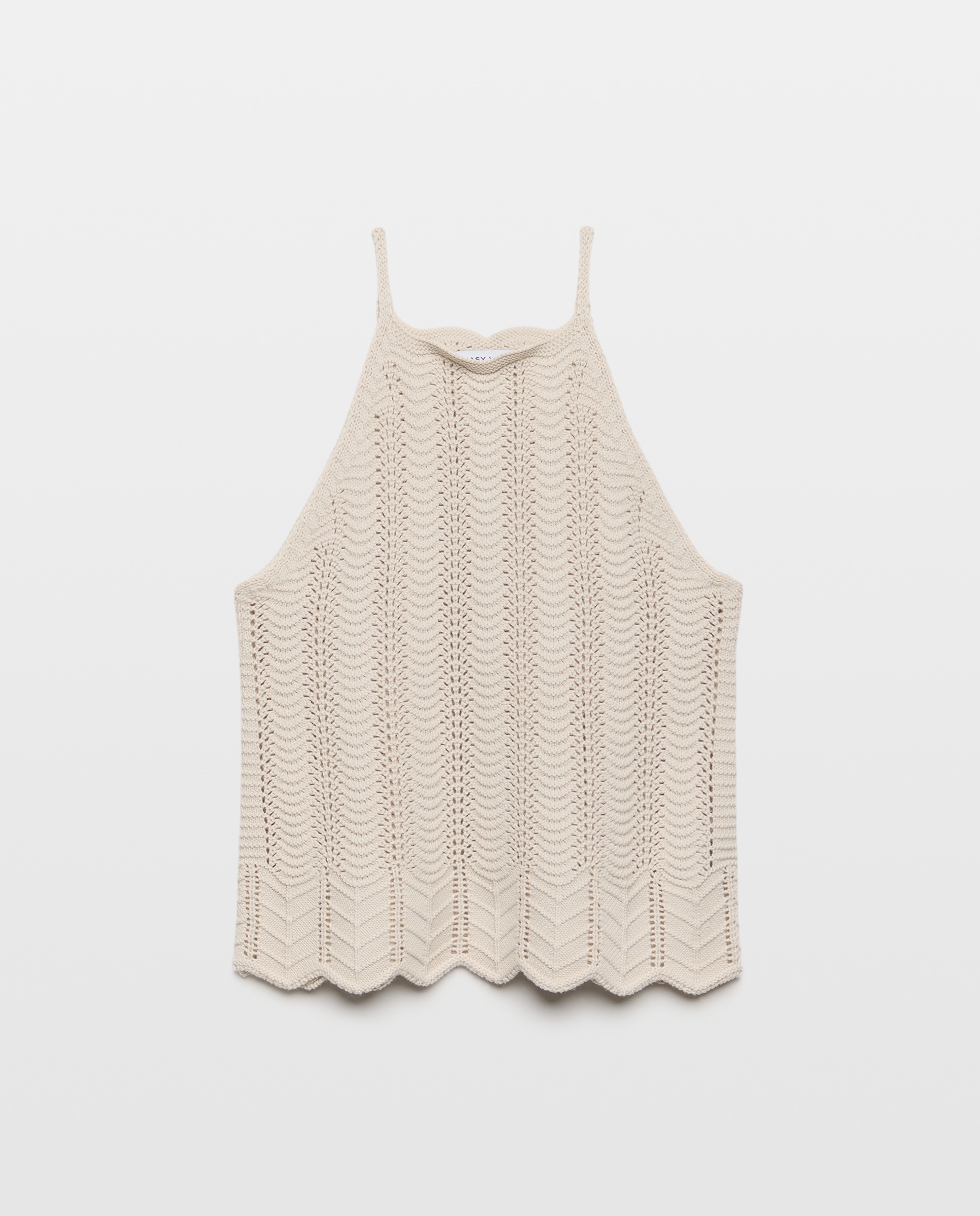 Top de Crochet com Ondas 630 Coral-1