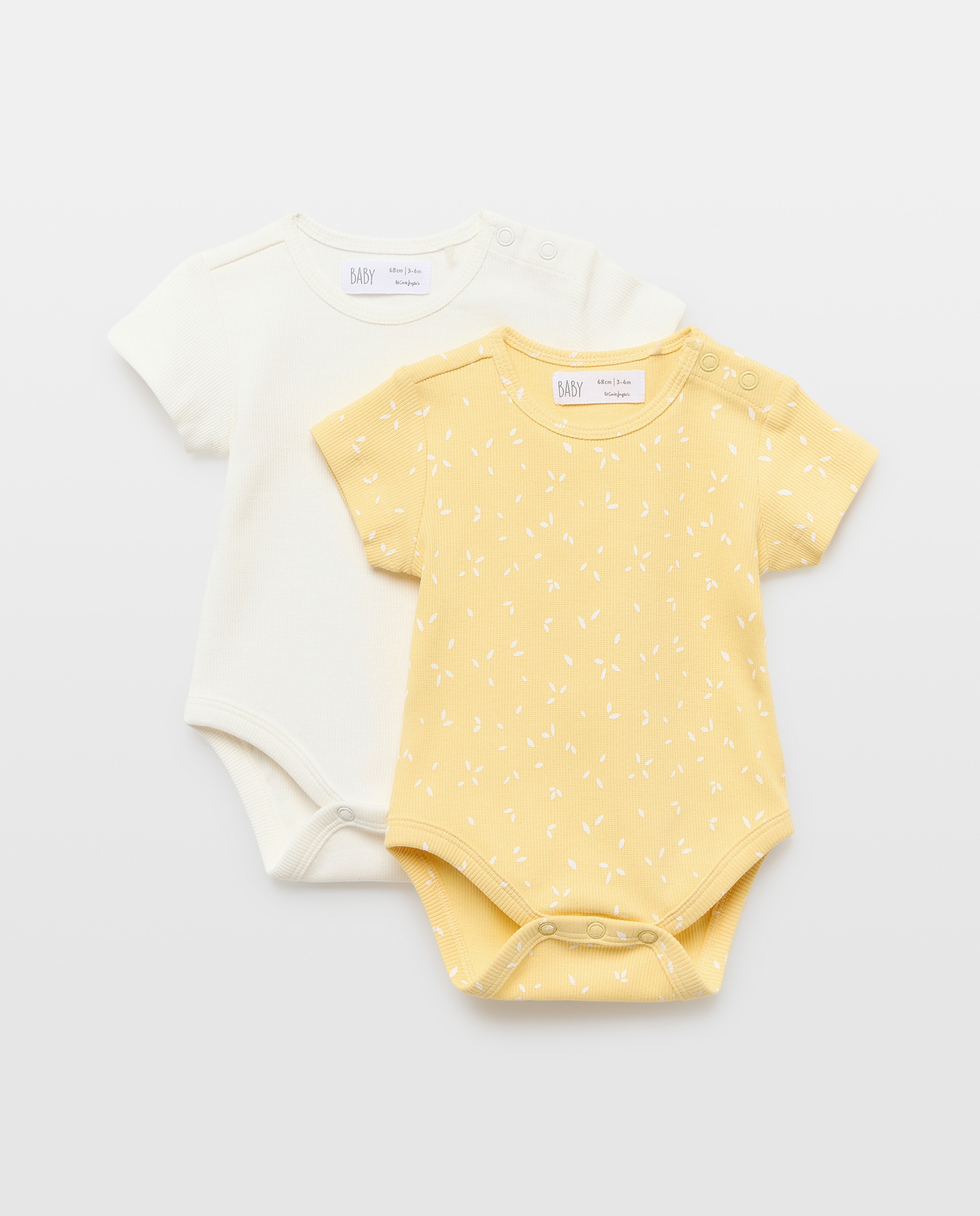 Imagem 0 de Pack de Bodies de Bebé com Manga Curta Canelada