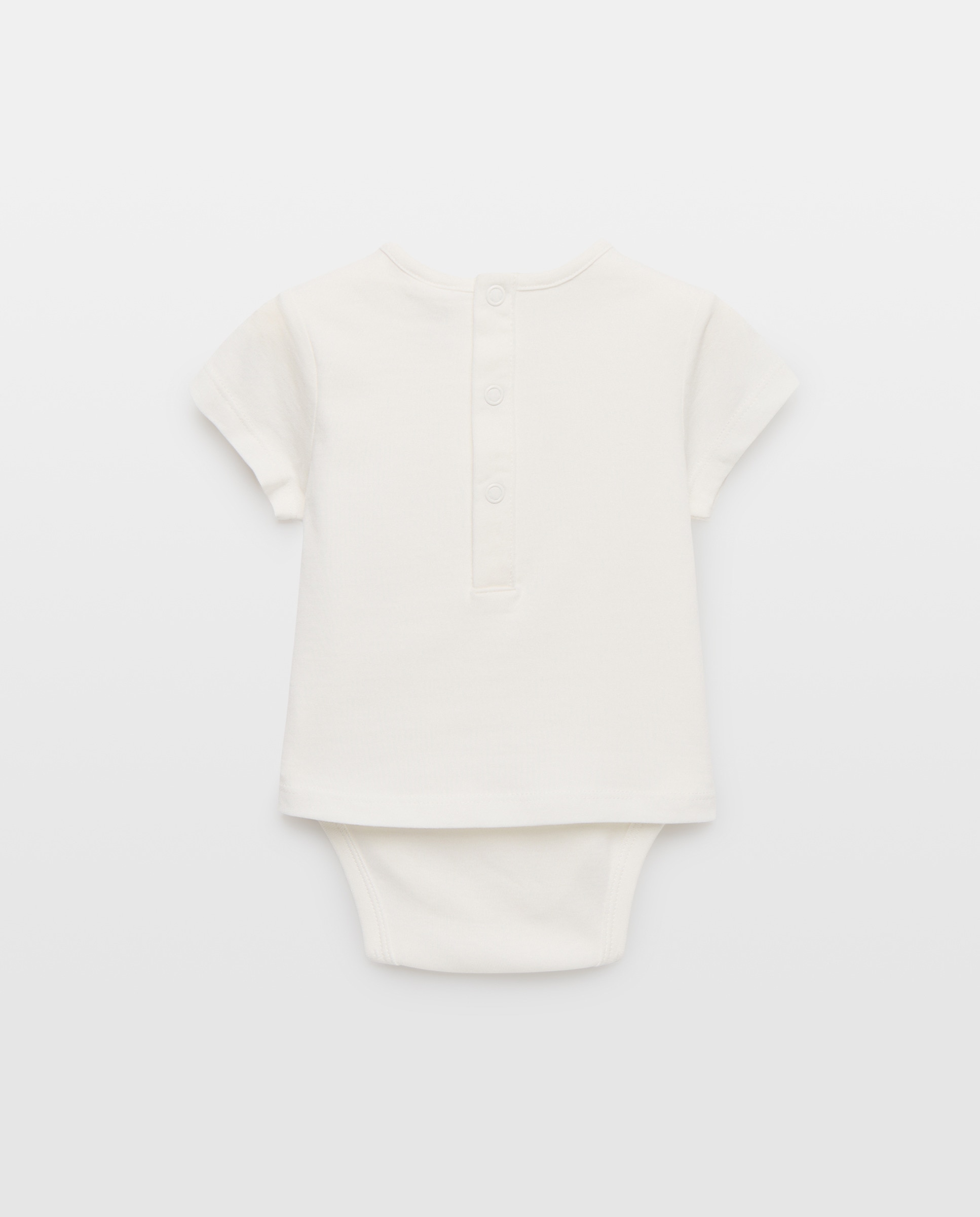 Body de Bebé com Manga Curta Baby El Corte Inglés Branco-2