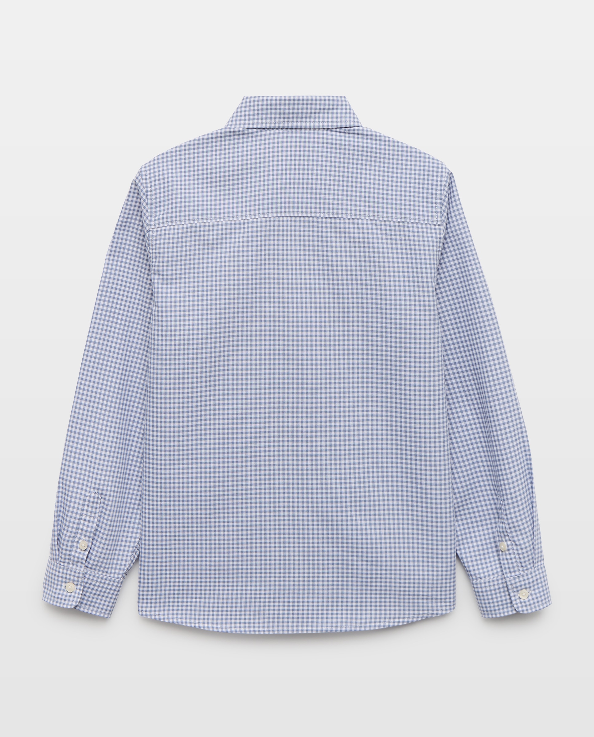 Camisa de niño chambray cuadrito vichy Azul marino-2