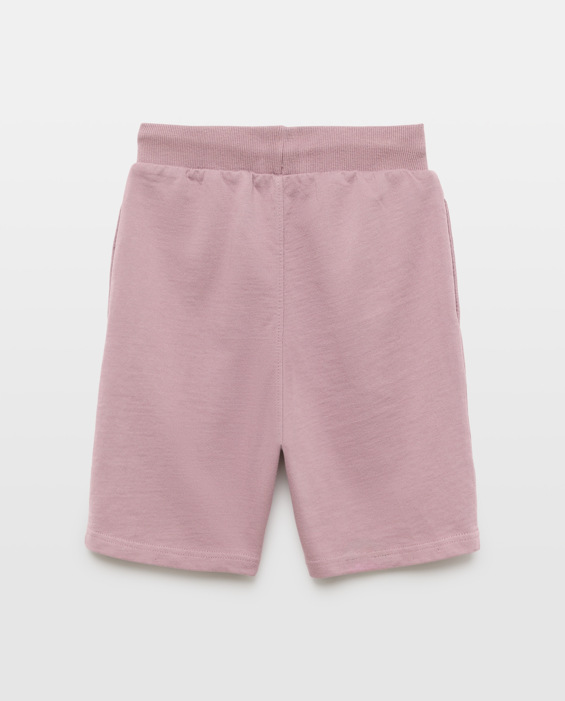 Bermuda de niño felpa efecto lavado Morado-2