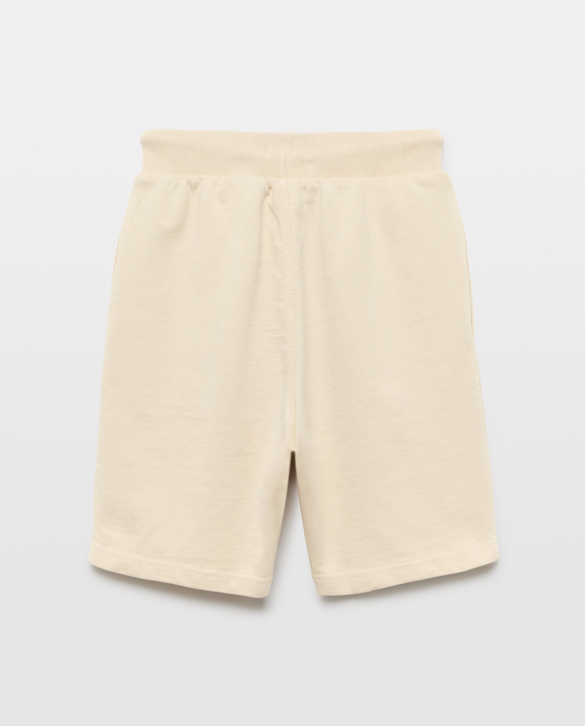 Bermuda de niño felpa efecto lavado Beige-2