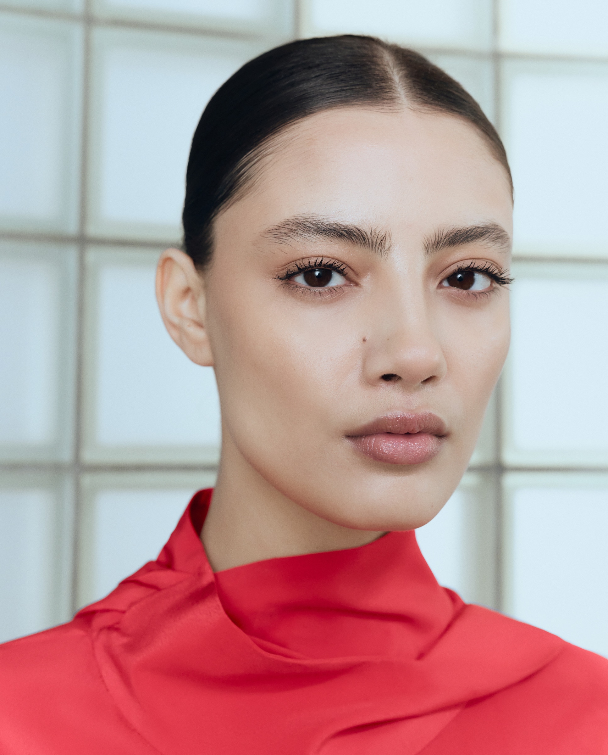 Blusa com Laço e Textura Vermelho-3