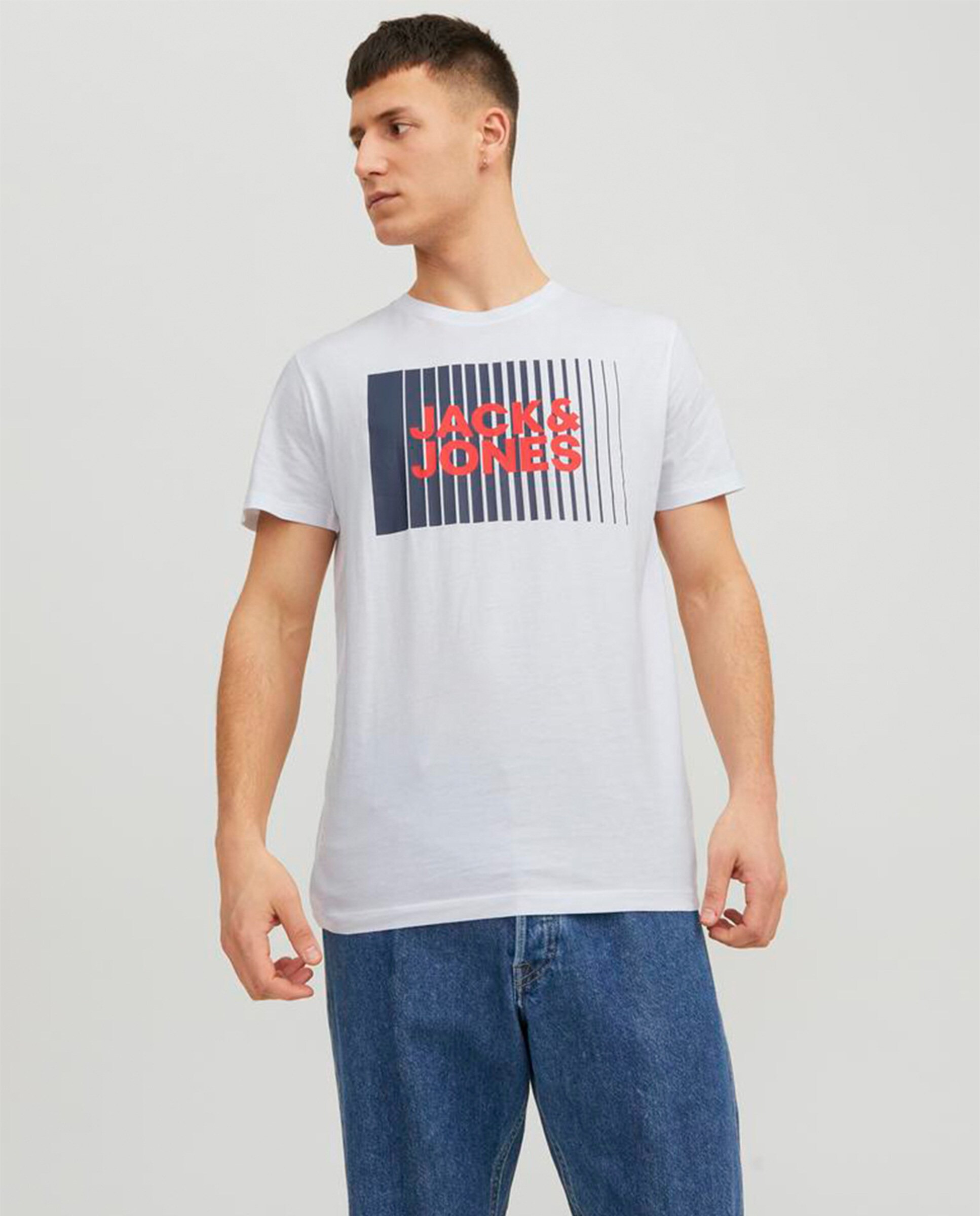 T-shirt com manga curta Branco-1