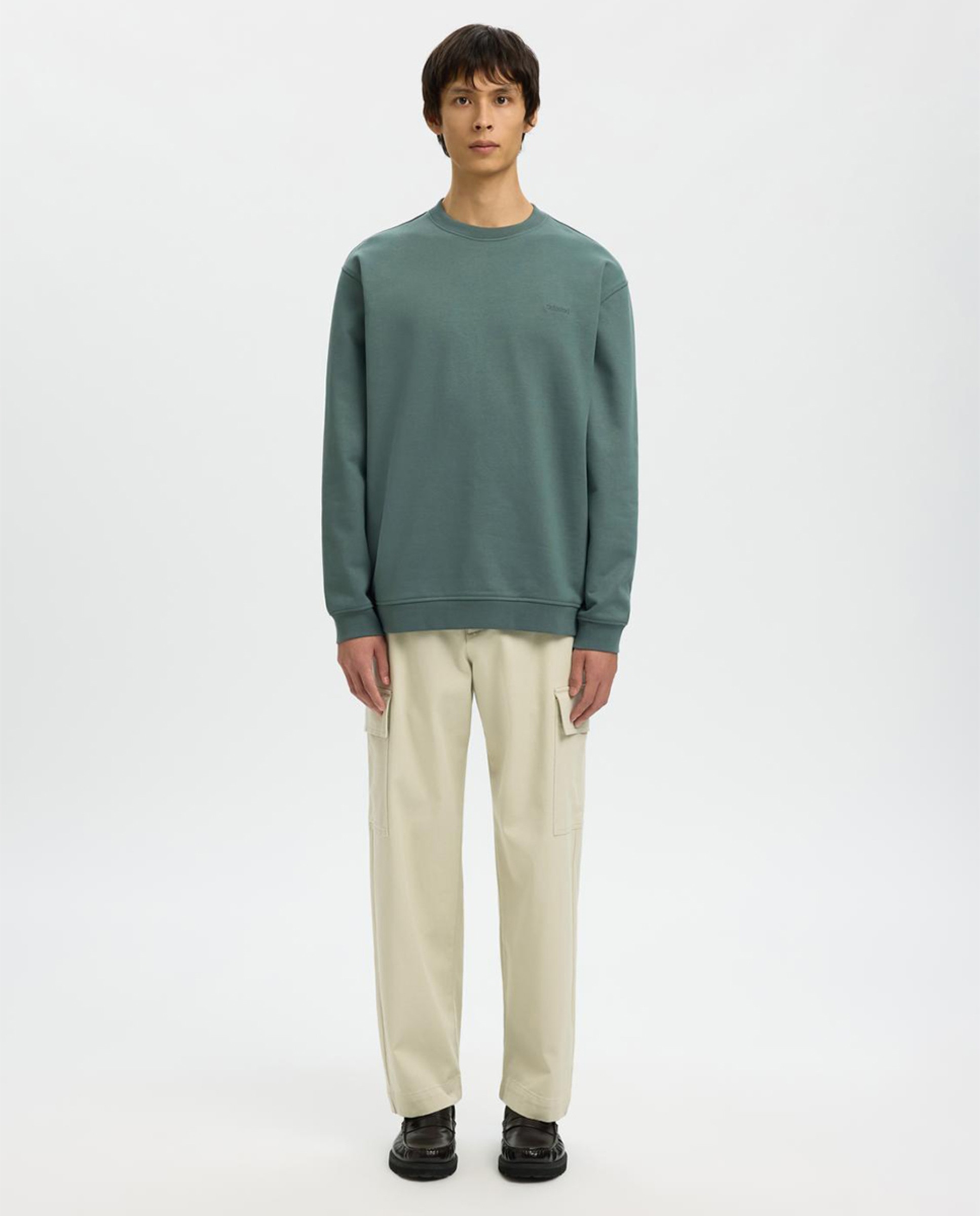 Sweatshirt sem Capuz Verde-claro-5