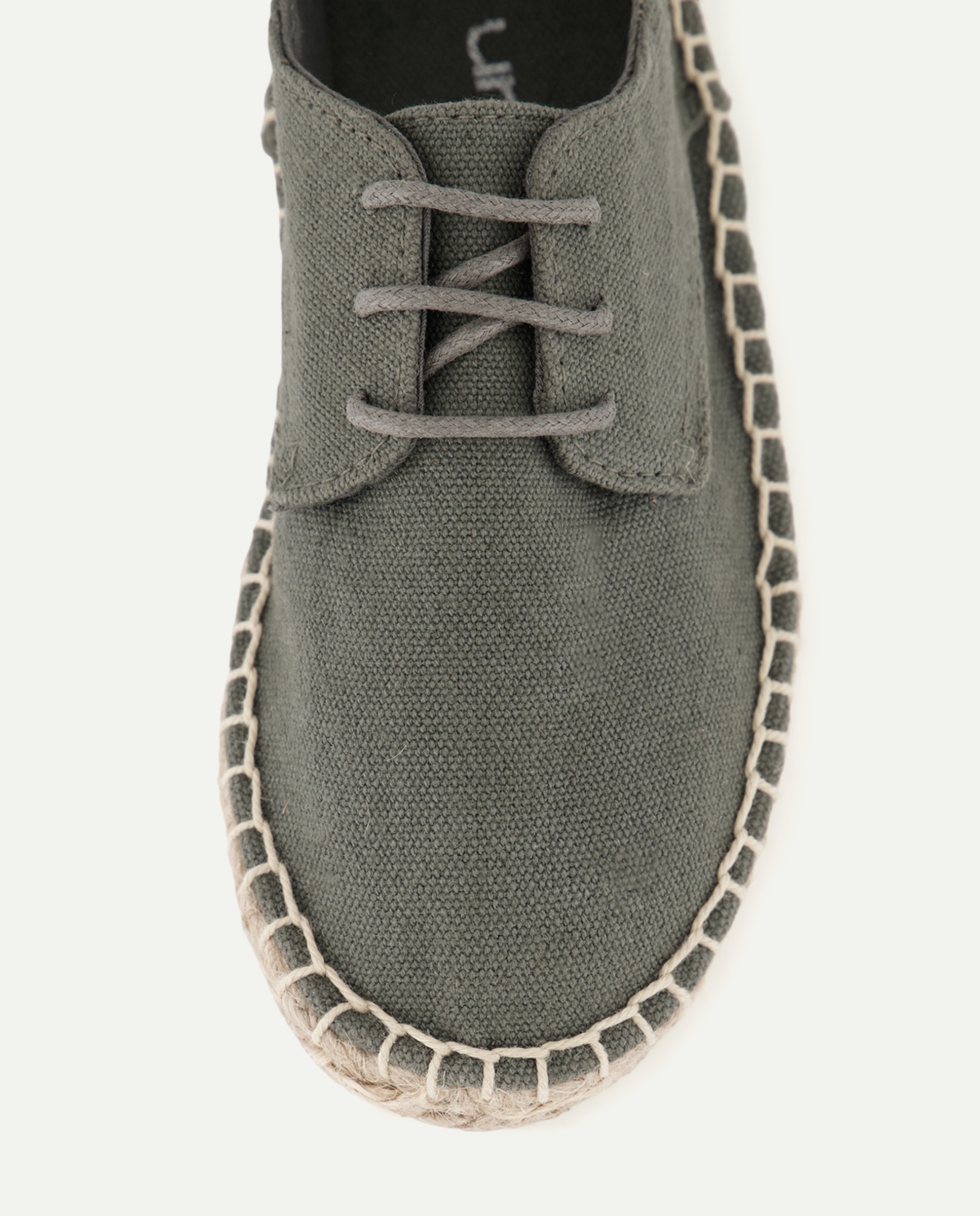 Zapato de bebés de yute con cordones efecto lavado 520 Kaki-5