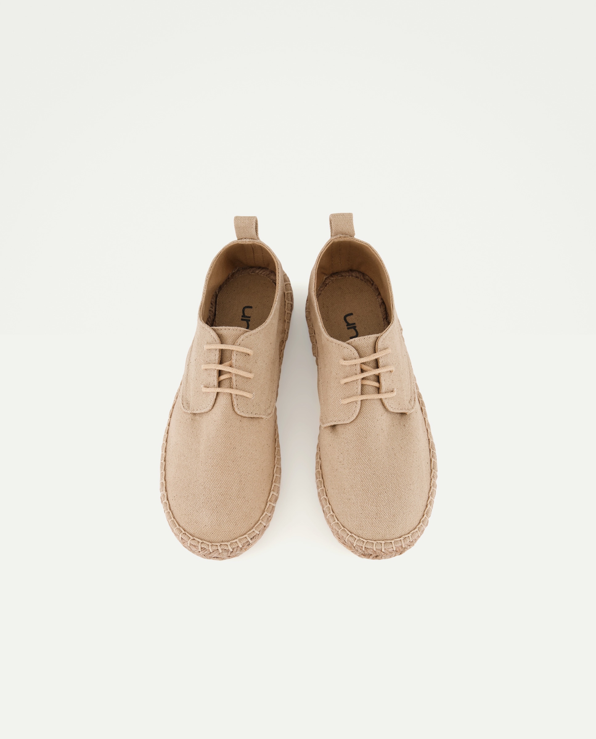 Zapato de niño de yute con cordones efecto lavado Beige-4