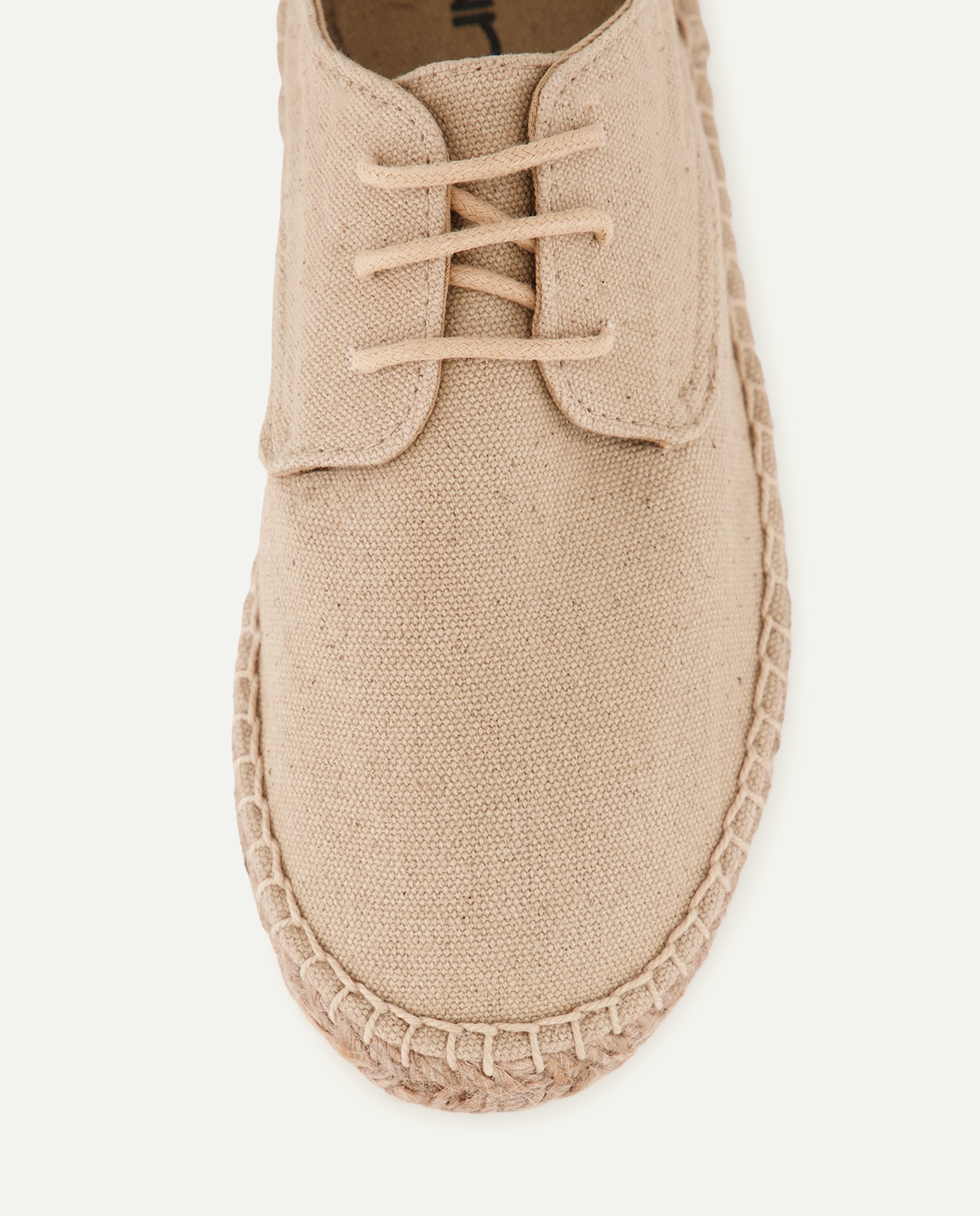 Zapato de niño de yute con cordones efecto lavado Beige-5