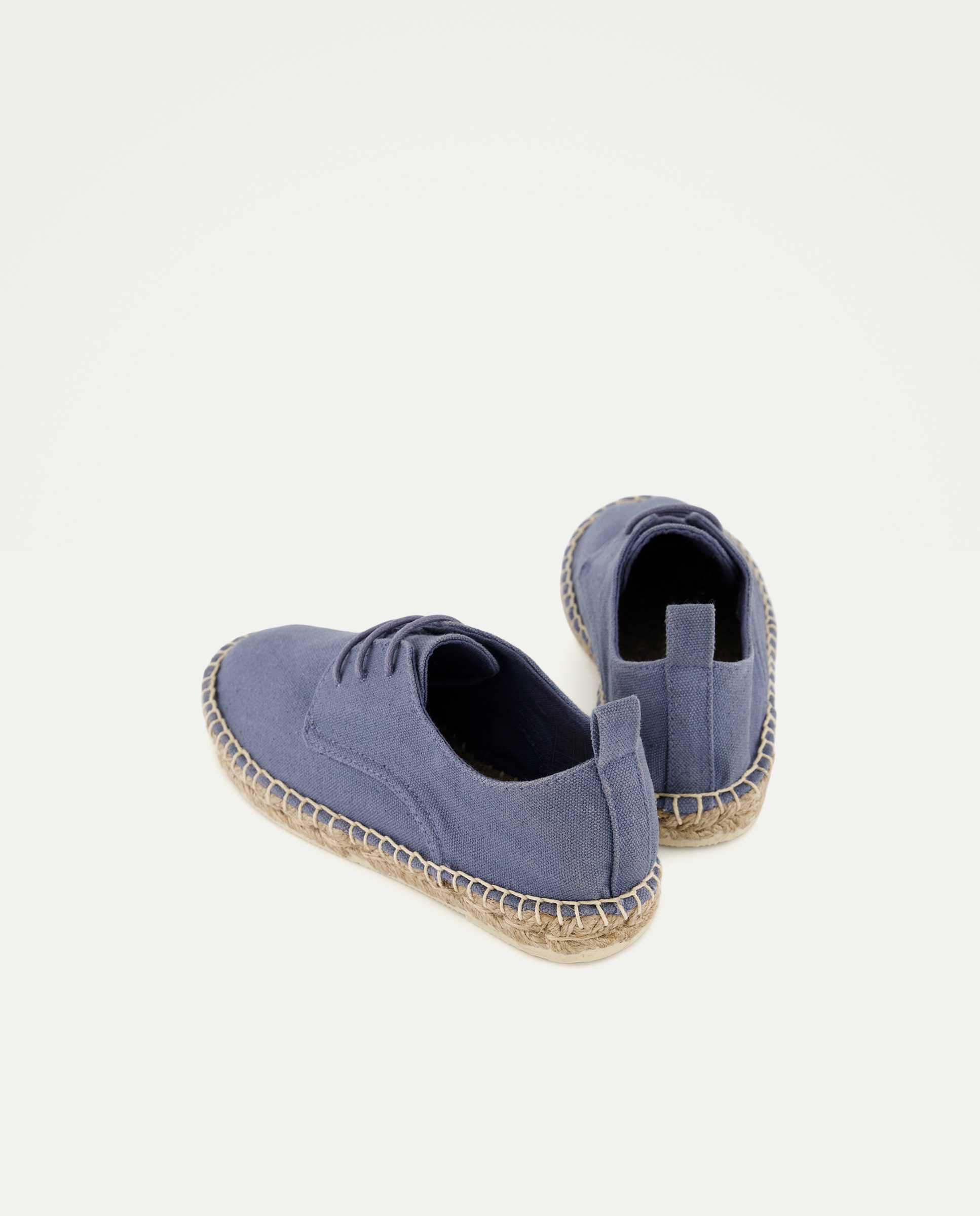 Zapato de niño de yute con cordones efecto lavado 430 Azul oscuro-3