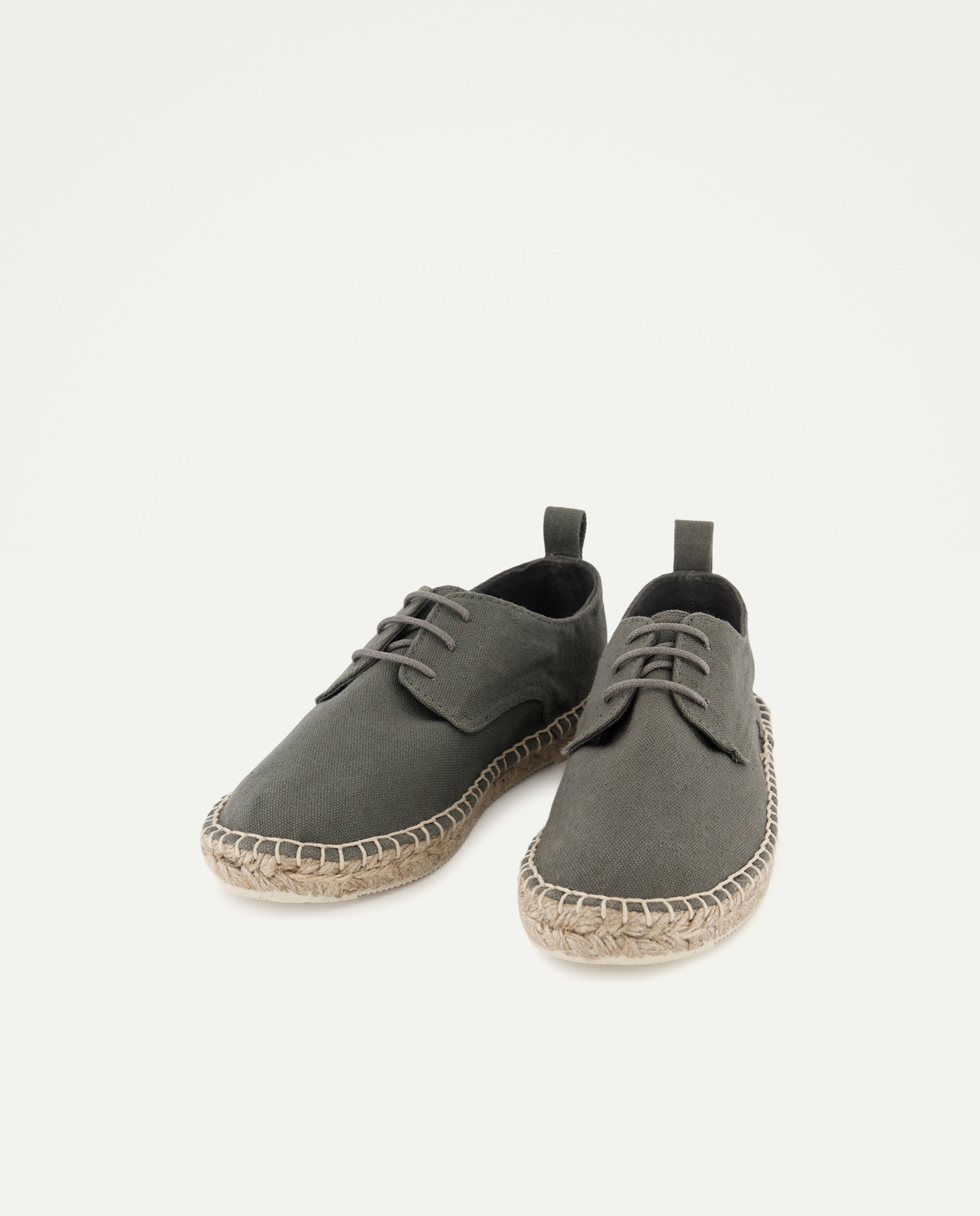 Zapato de niño de yute con cordones efecto lavado 520 Kaki-2