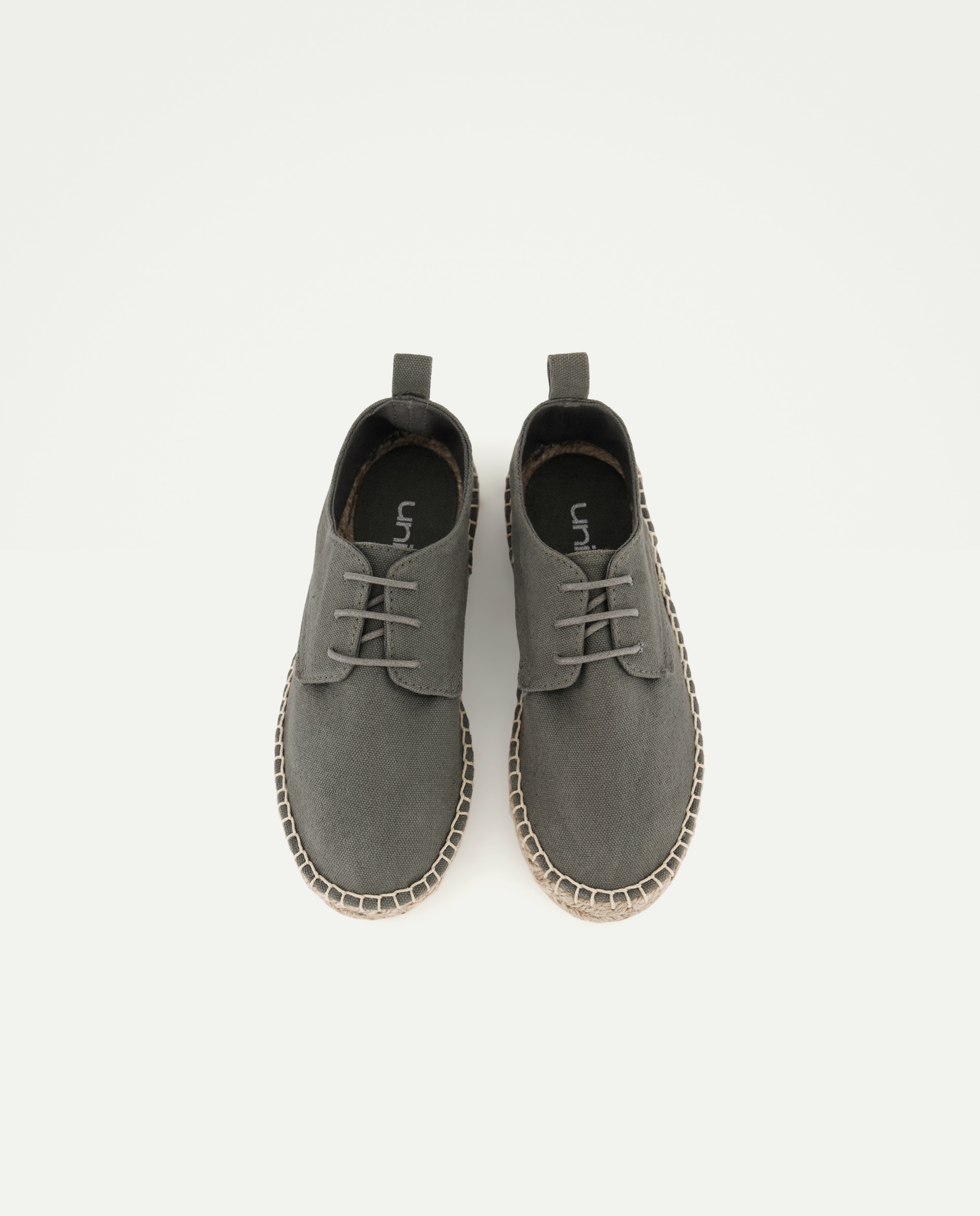 Zapato de niño de yute con cordones efecto lavado 520 Kaki-4