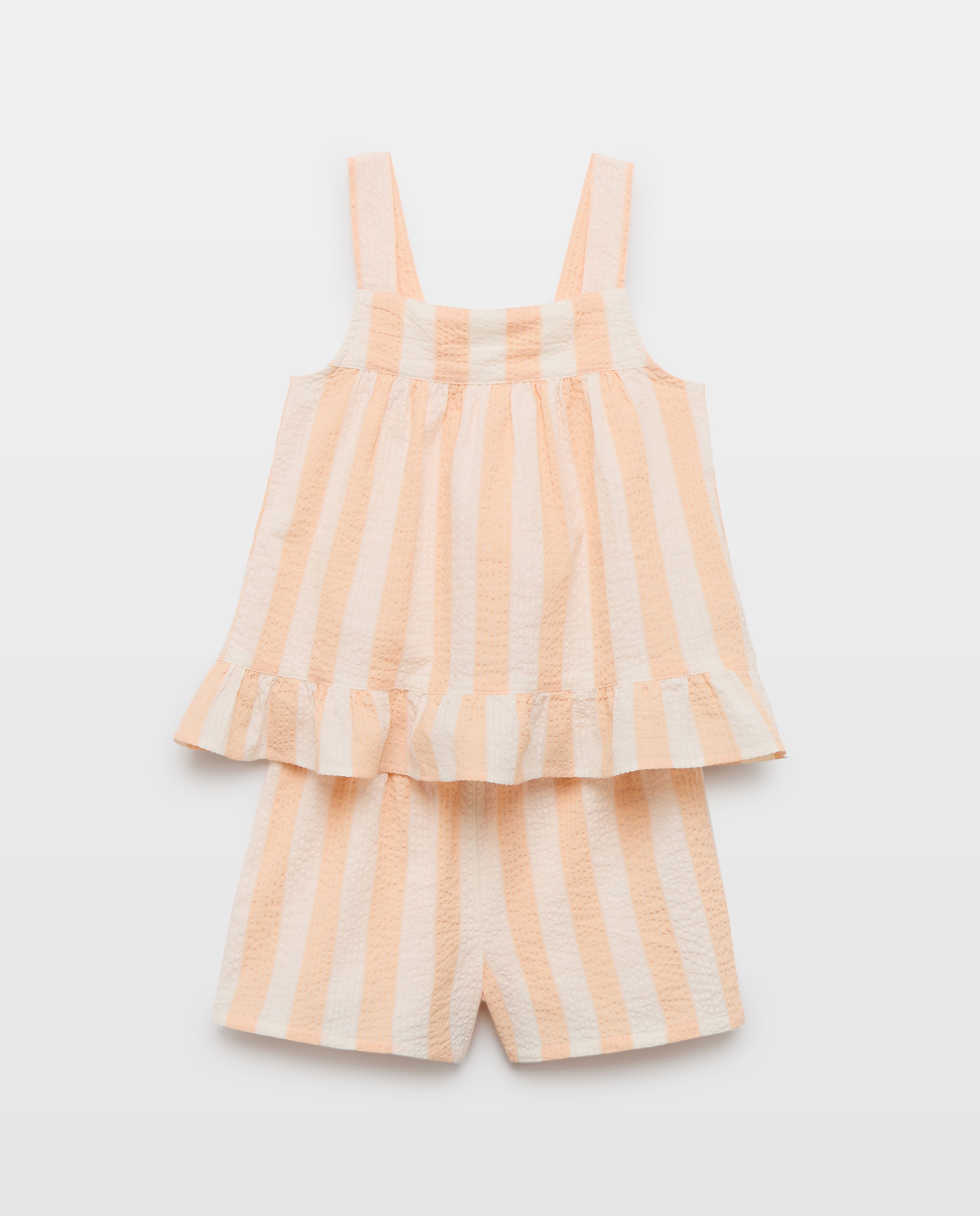 Imagen 0 de Pijama de niña de seersucker corto