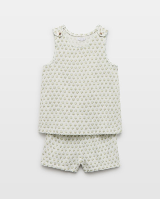 Imagen 0 de Pijama de niña de gasa corto estampado