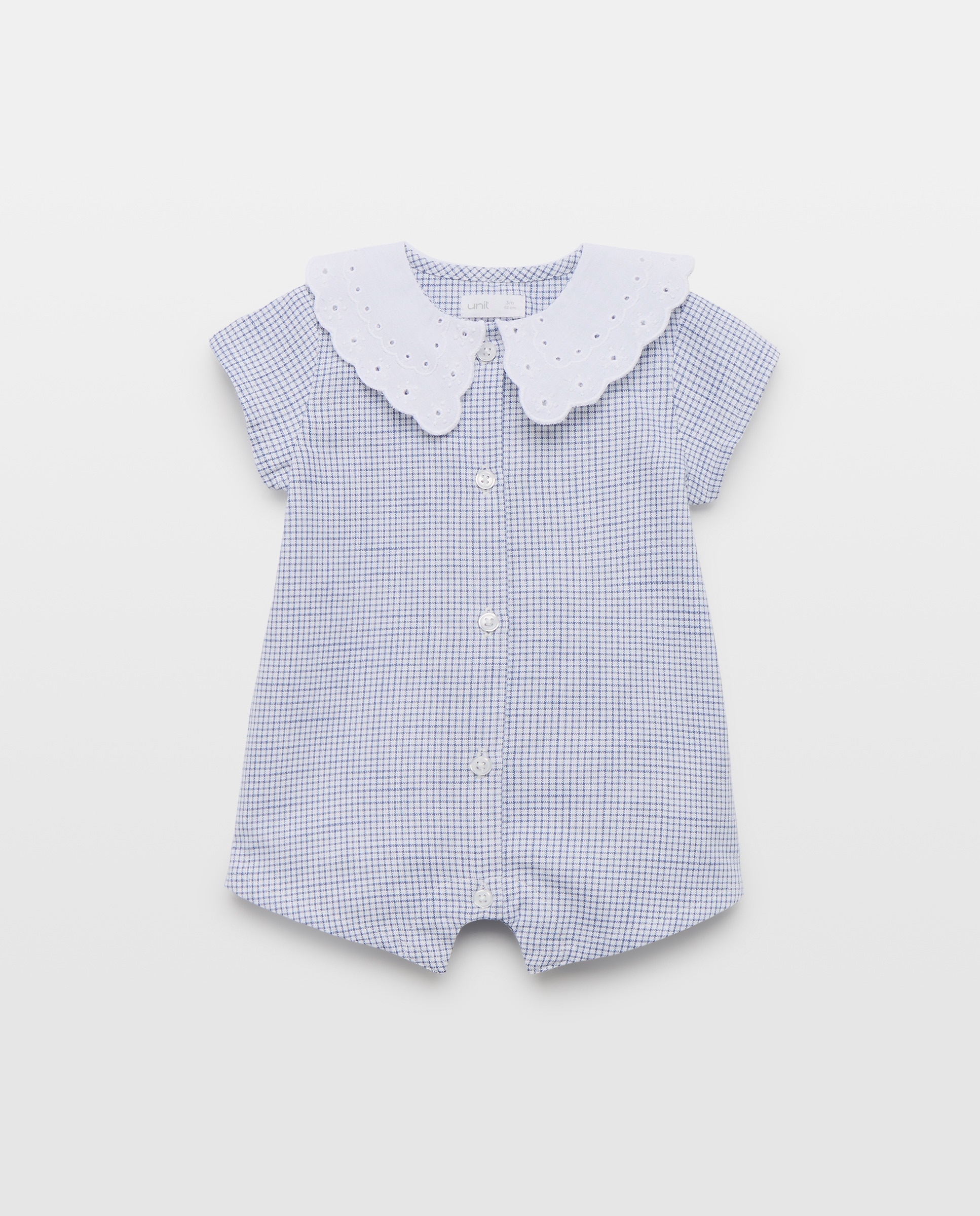 Imagen 0 de Pijama de bebé de popelin corto con cuello