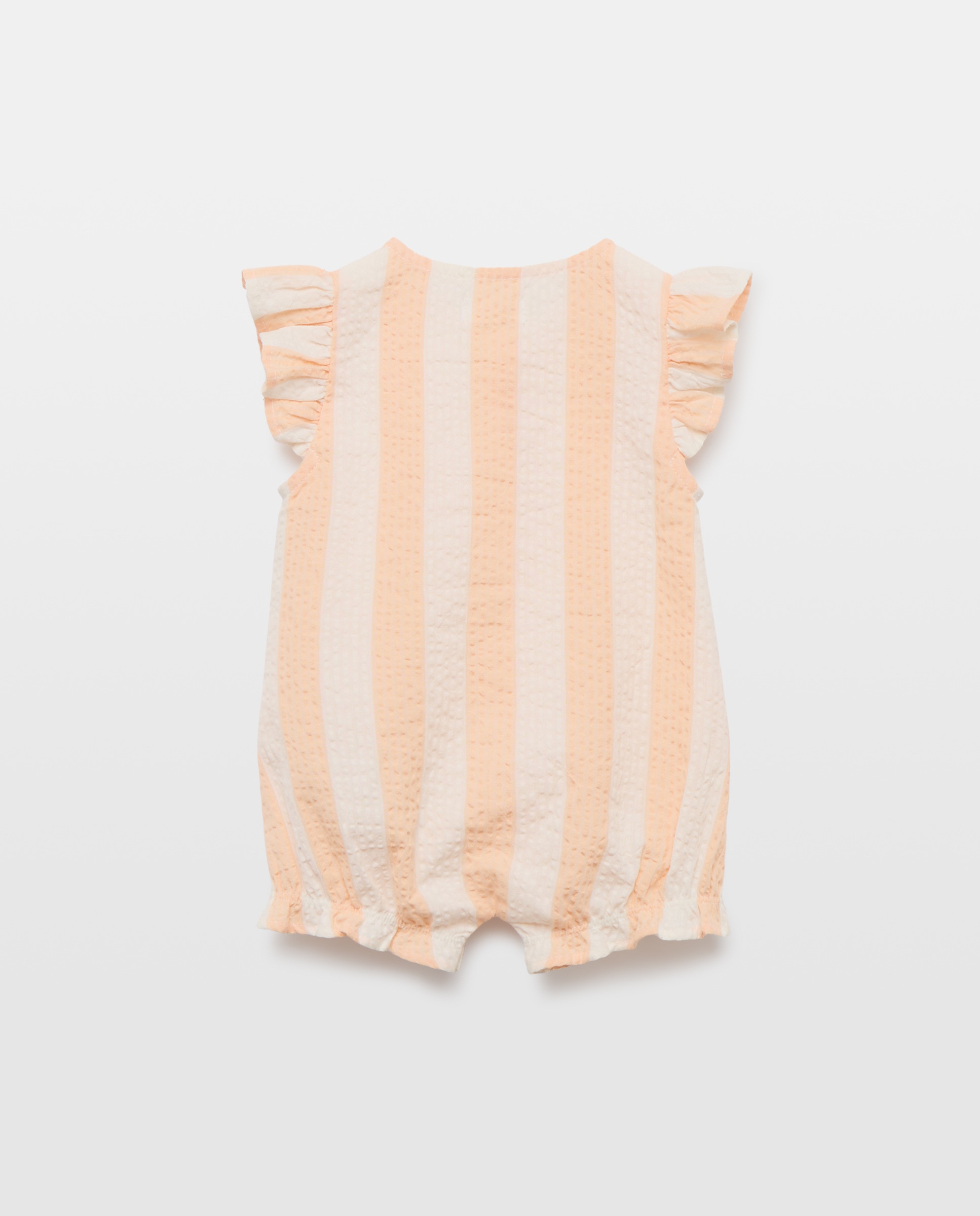 Pijama de bebé de seersucker corto 630 Coral-2