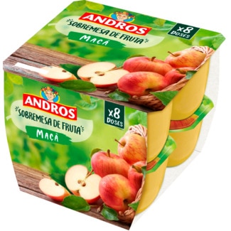 Compota de Maçã Pack 8 embalagem 100 g - Andros