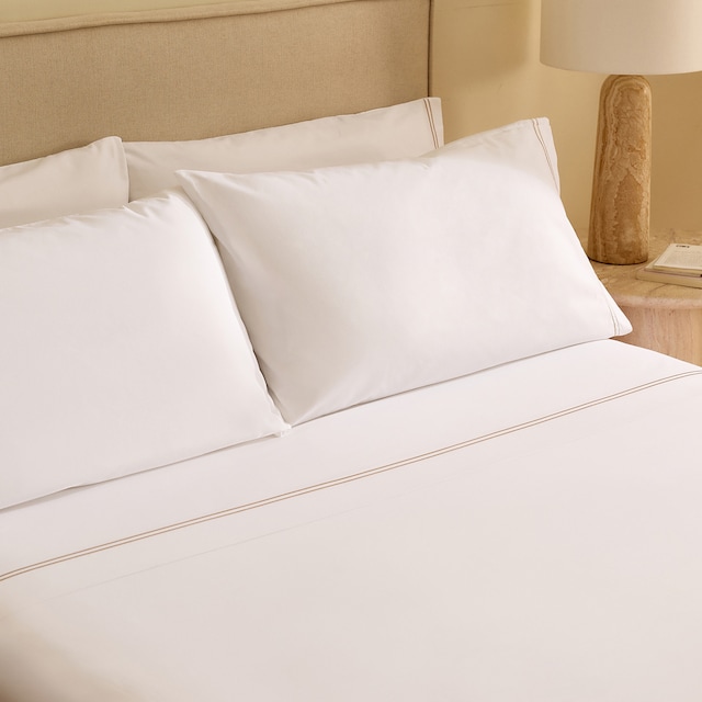 Imagem 0 de Conjunto de Lençóis Algodão Percal Egípcio Hotel - 400 Fios