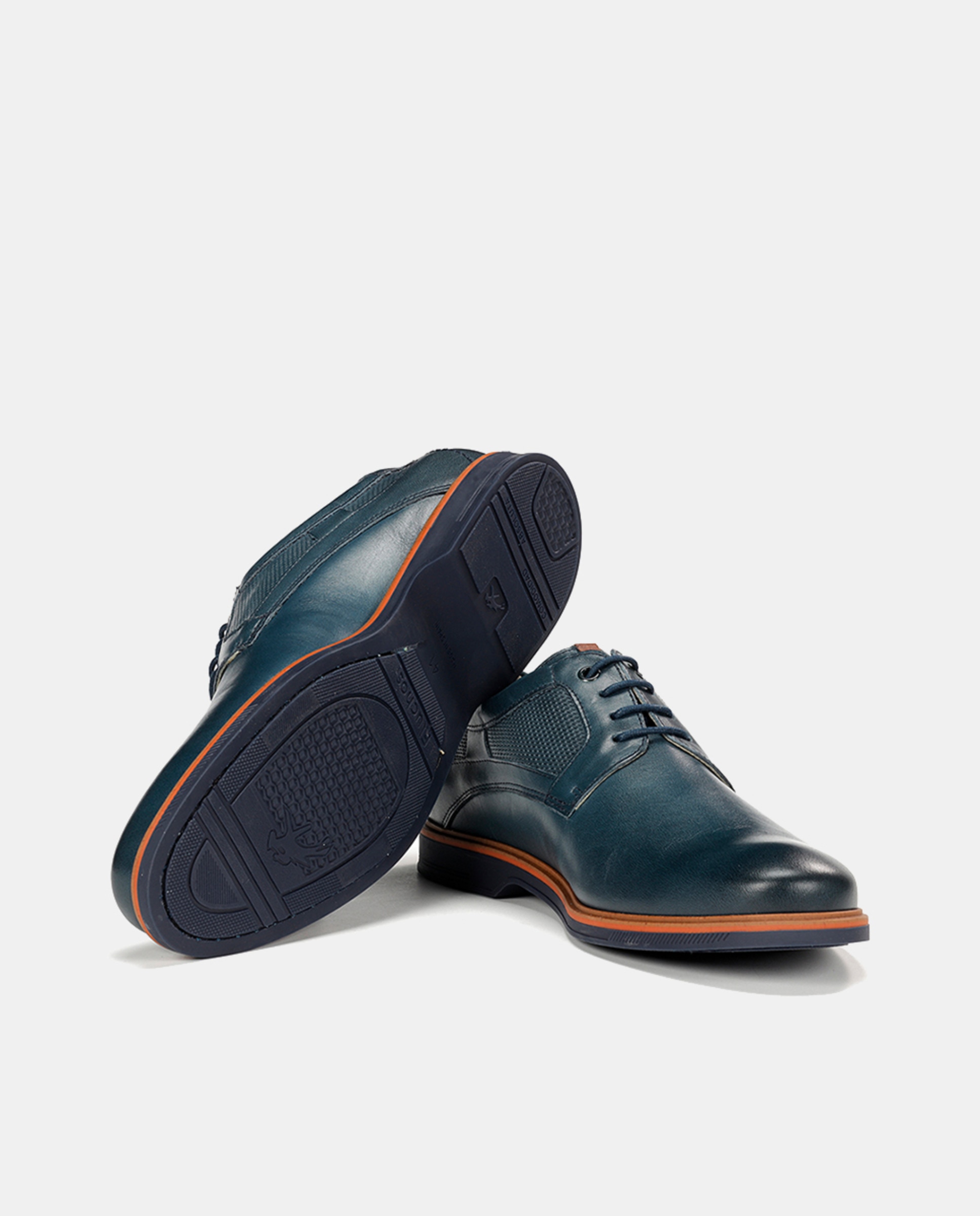 Bluchers em Pele Azul-marinho-4